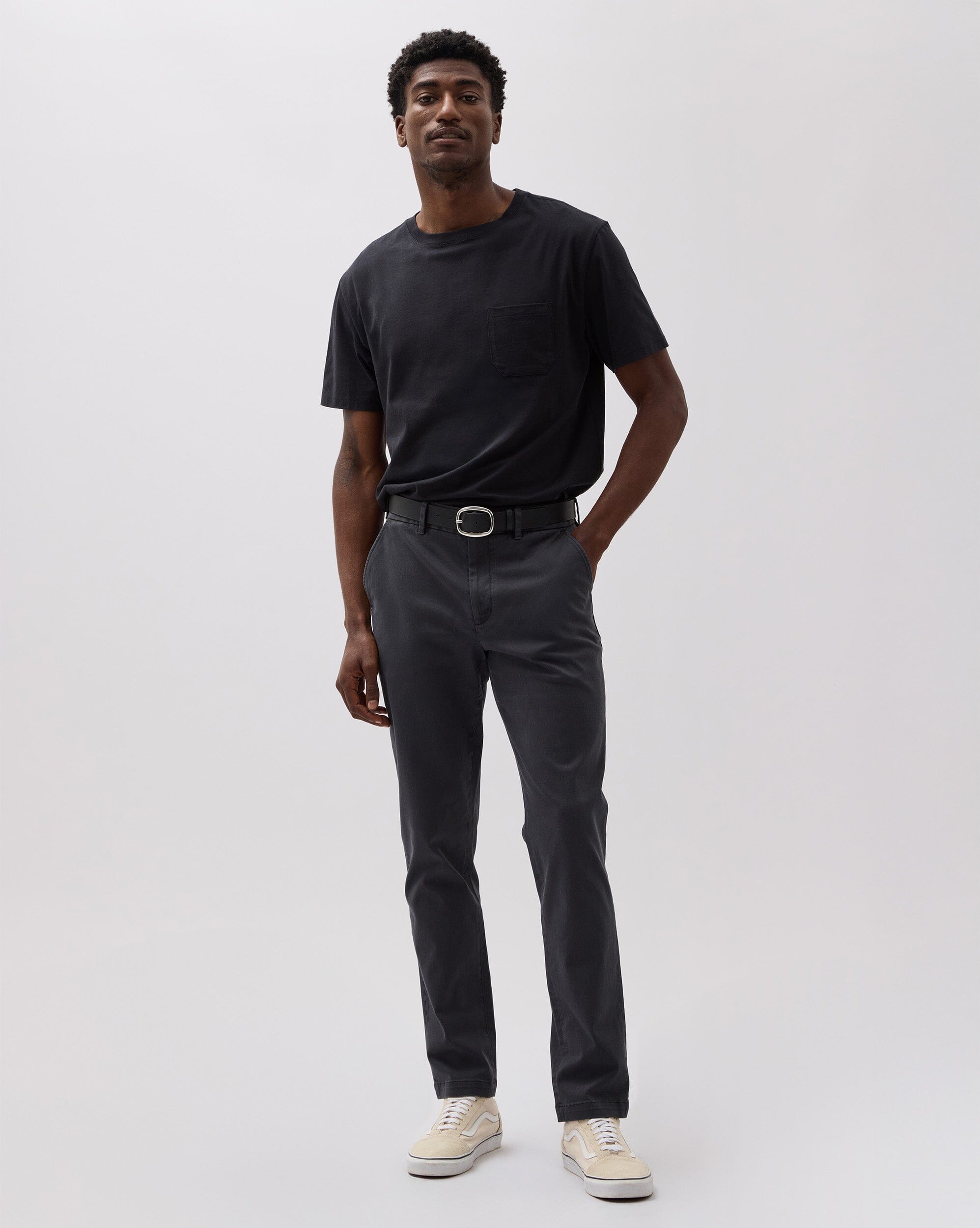 Richer Poorer - Mens Lightweight Chino - Black - BLACK