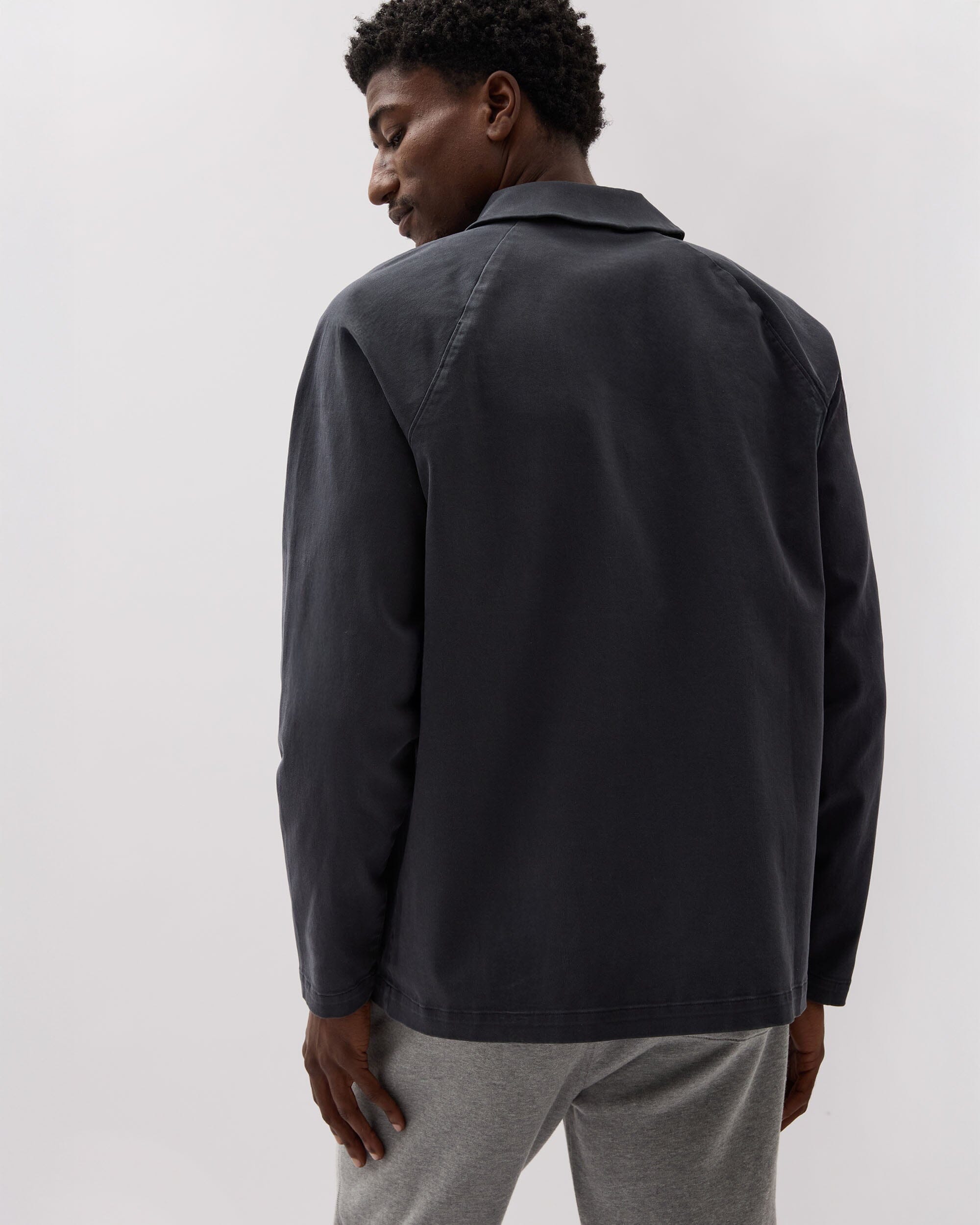 Richer Poorer - Mens Lightweight Chore Coat - Black -