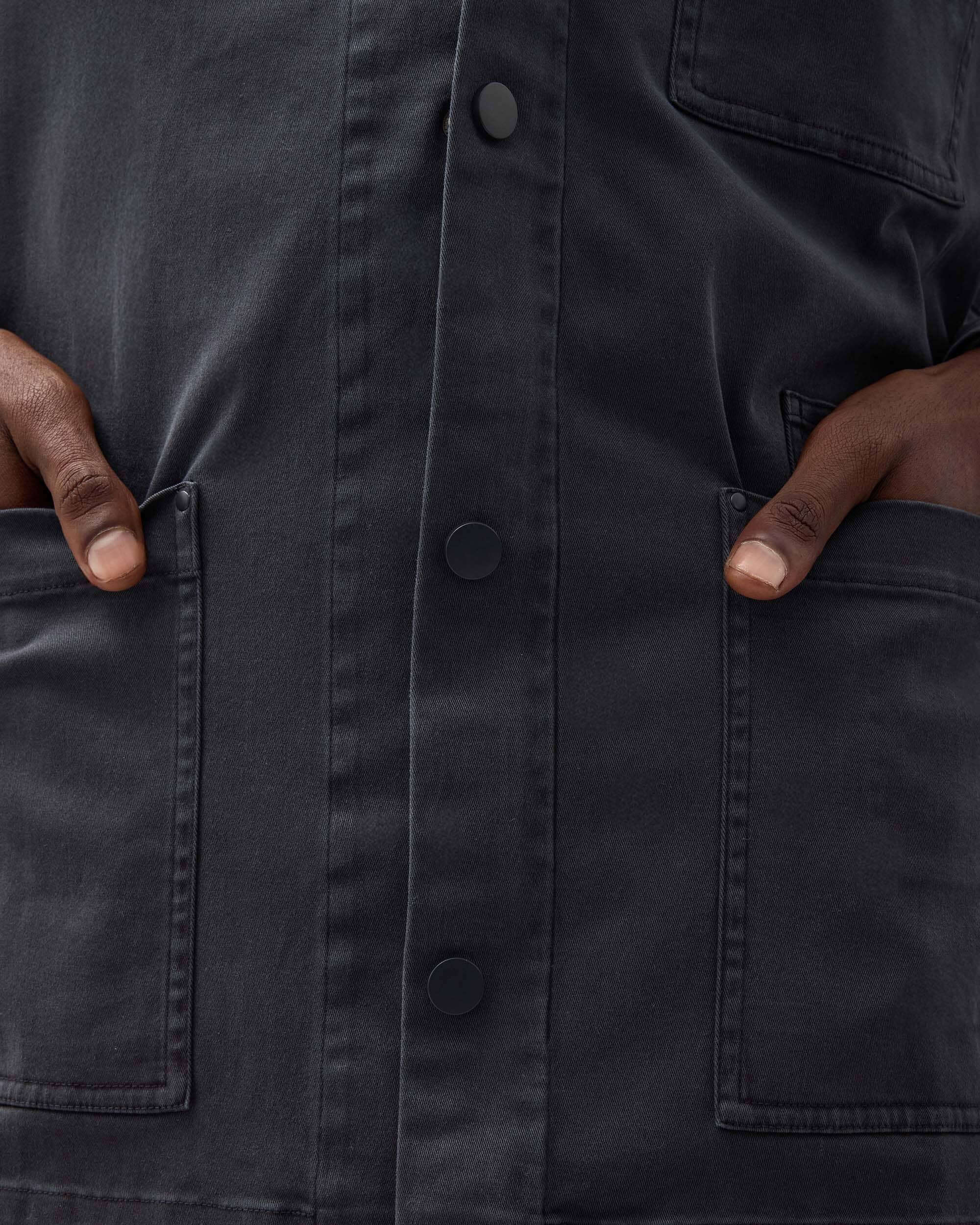 Richer Poorer - Mens Lightweight Chore Coat - Black -
