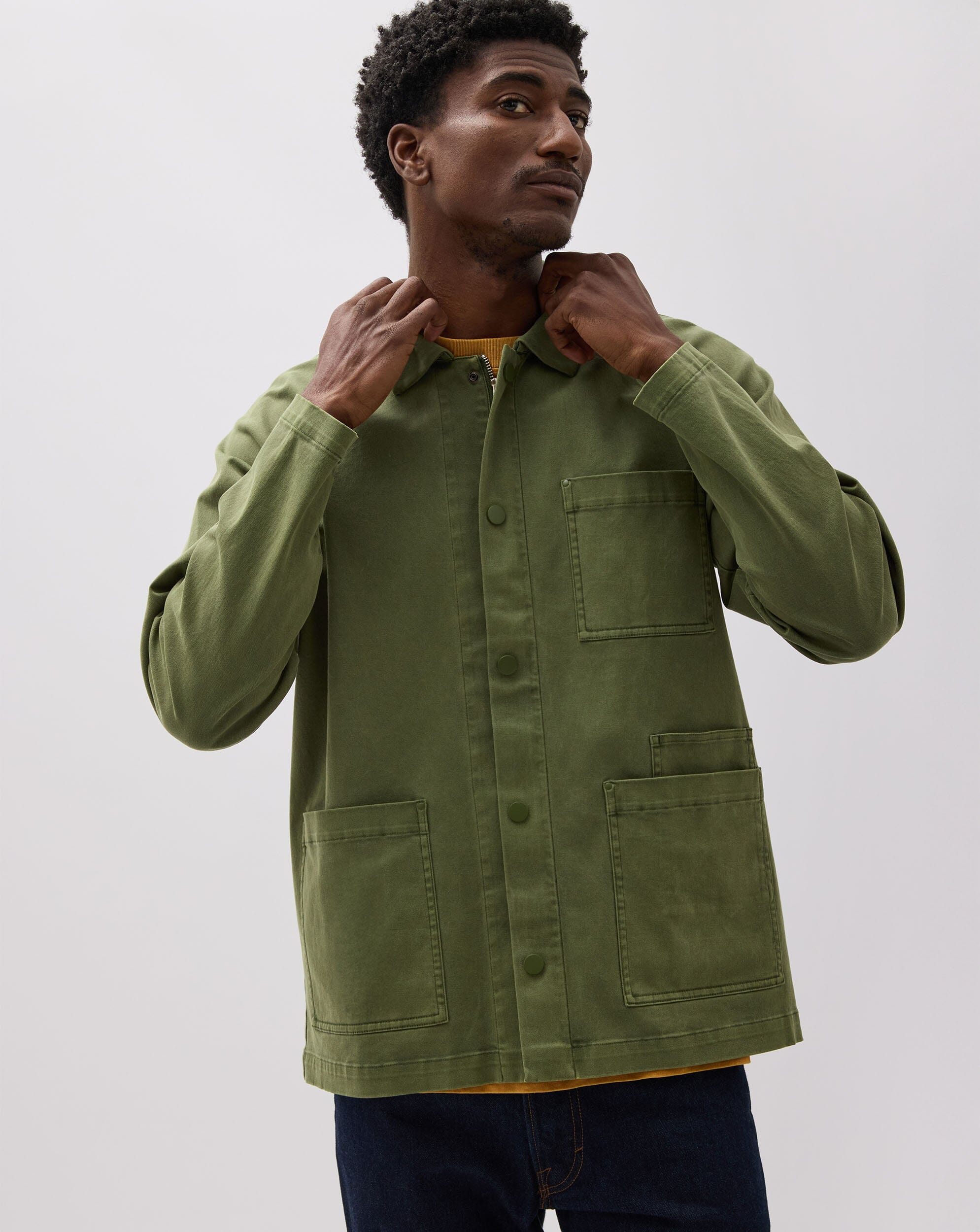 Richer Poorer - Mens Lightweight Chore Coat - Cypress -