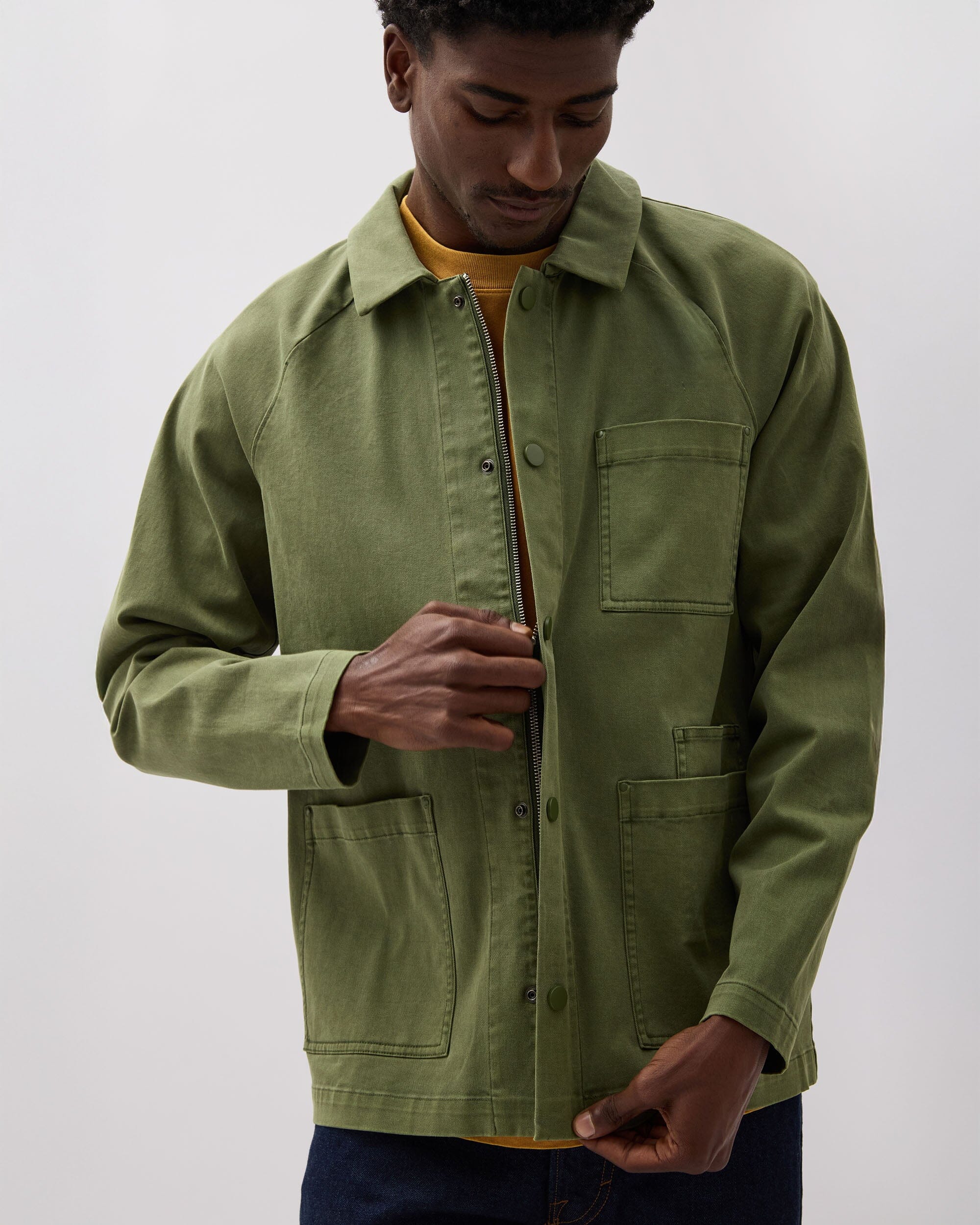 Richer Poorer - Mens Lightweight Chore Coat - Cypress -