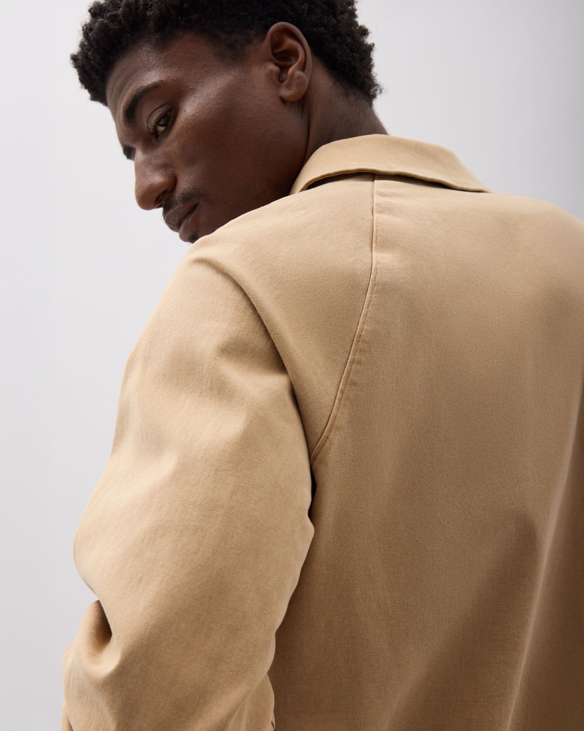 Richer Poorer - Mens Lightweight Chore Coat - Khaki -