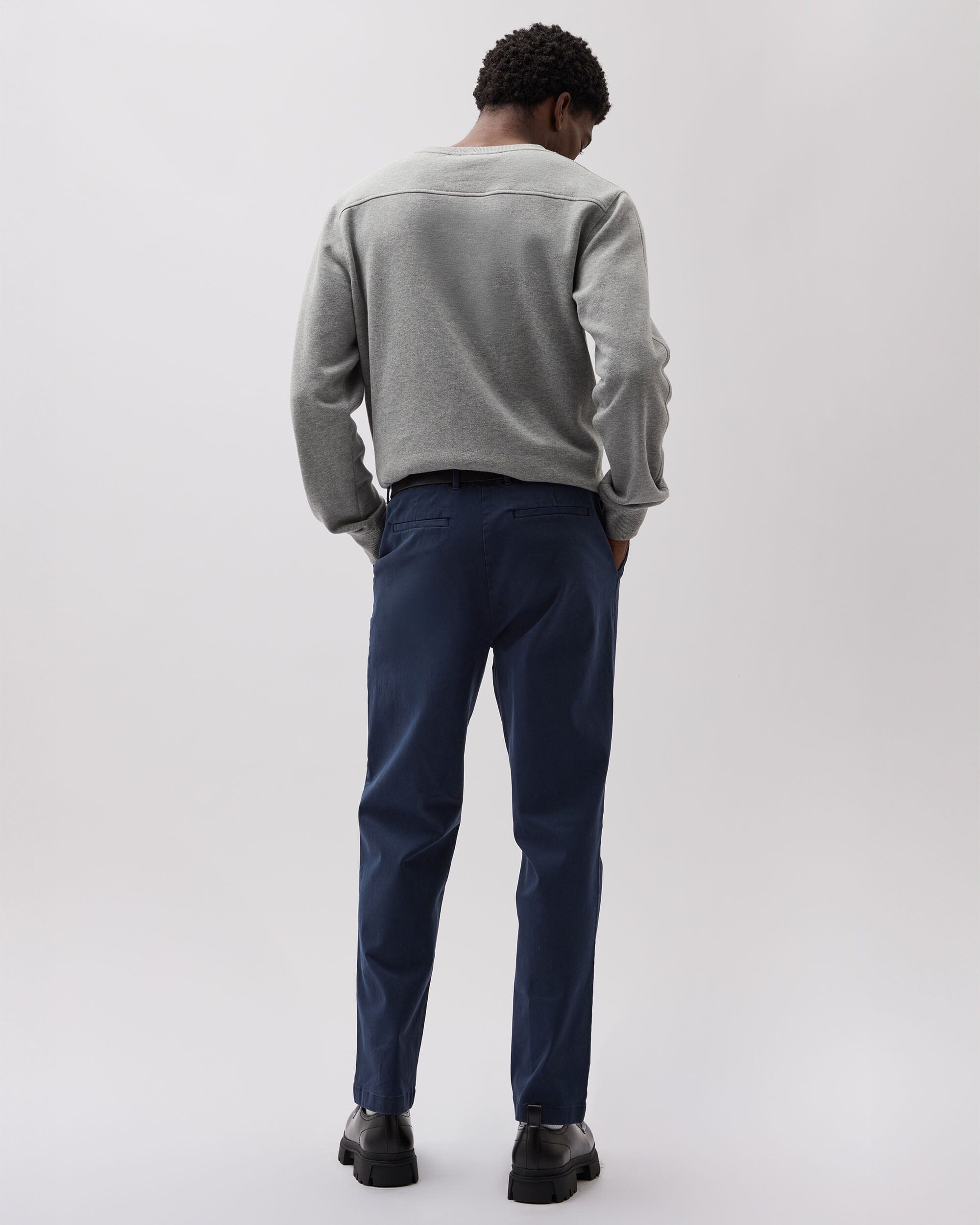 Richer Poorer - Mens Pleated Lightweight Chino - Blue Nights -