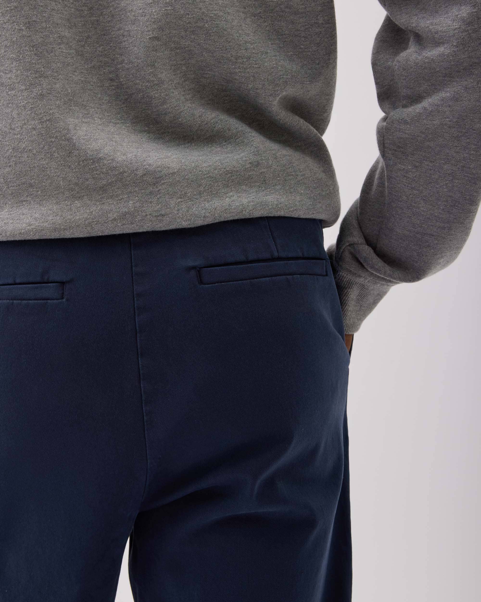 Richer Poorer - Mens Pleated Lightweight Chino - Blue Nights -