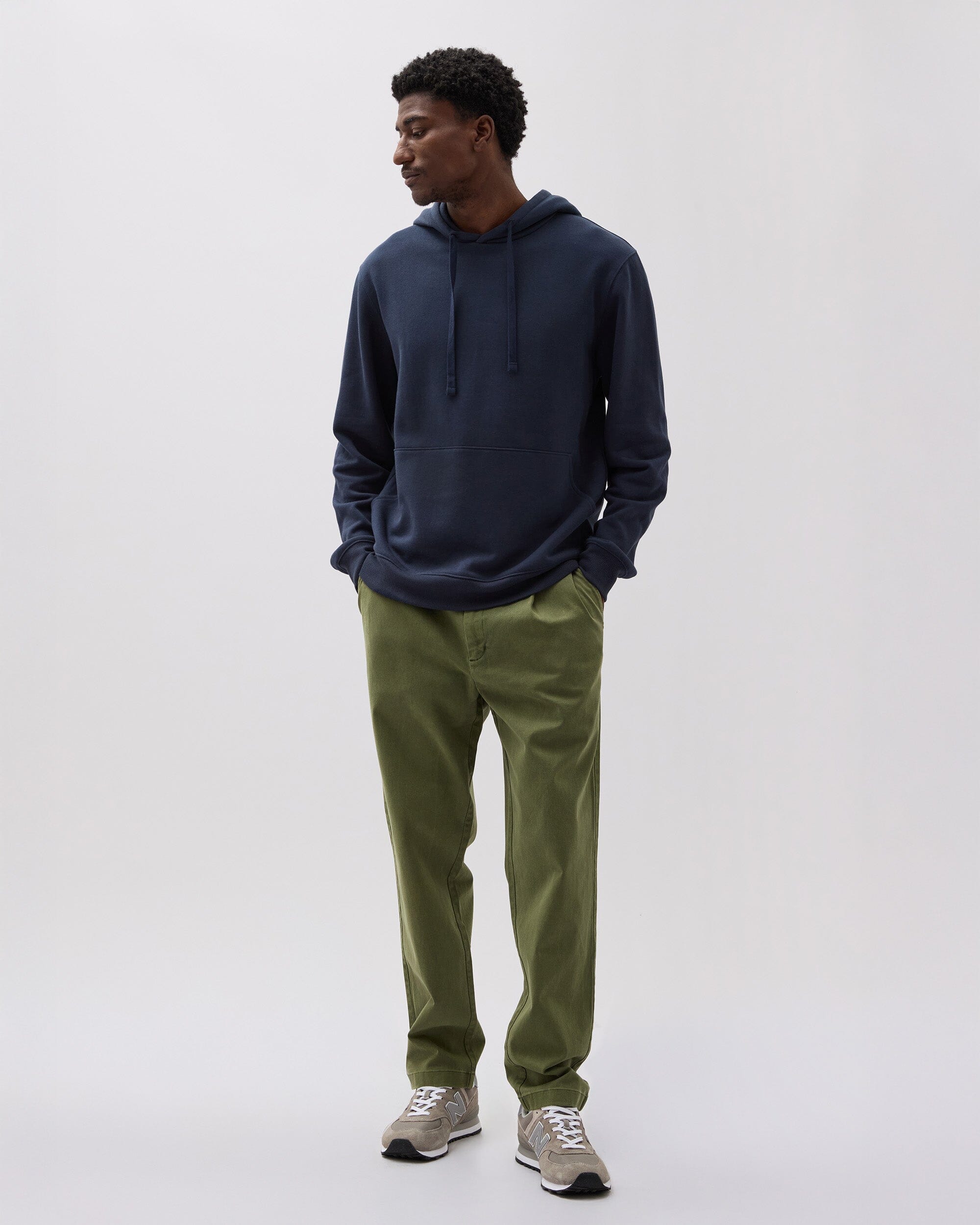 Richer Poorer - Mens Pleated Lightweight Chino - Cypress - CYPRESS