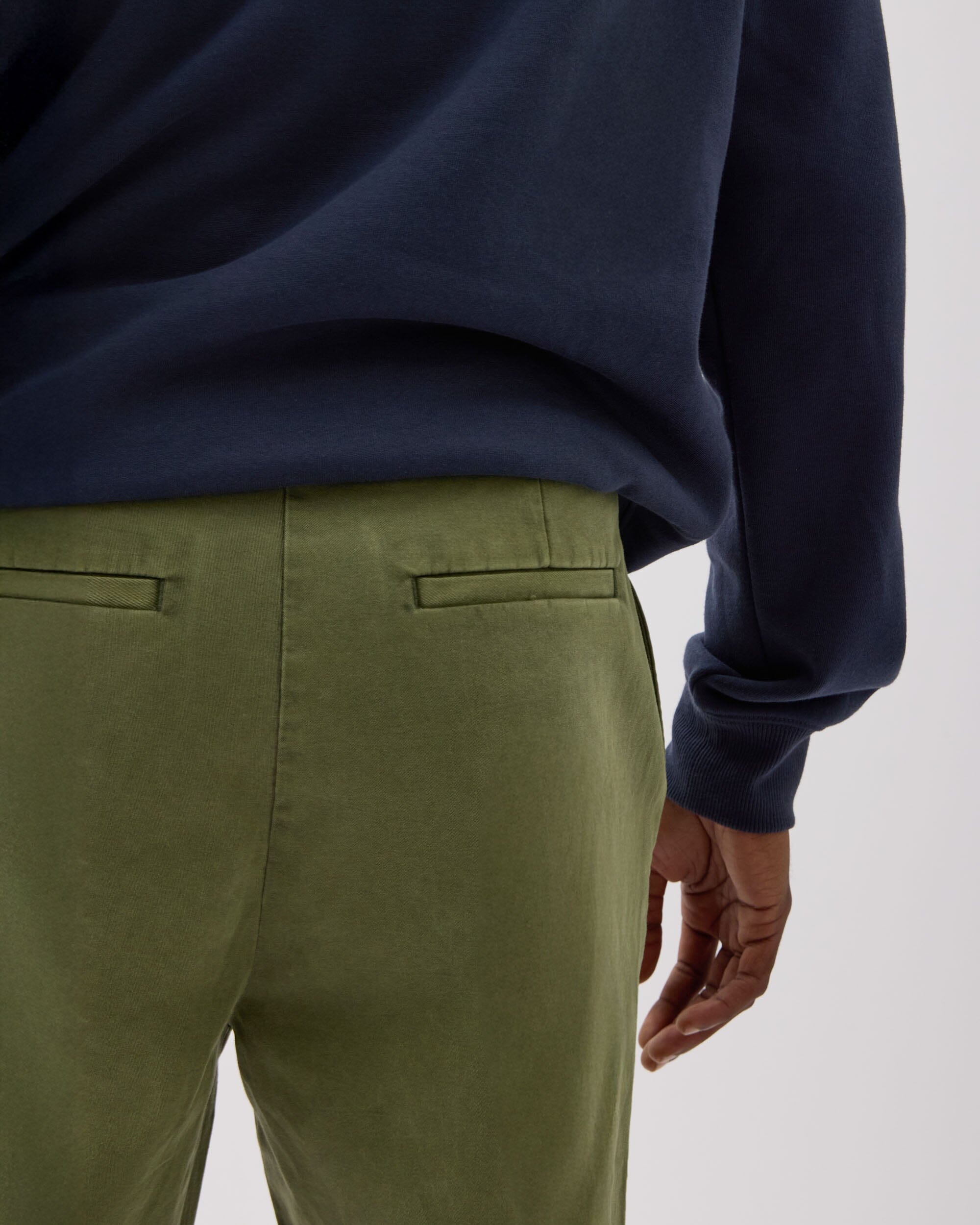 Richer Poorer - Mens Pleated Lightweight Chino - Cypress -