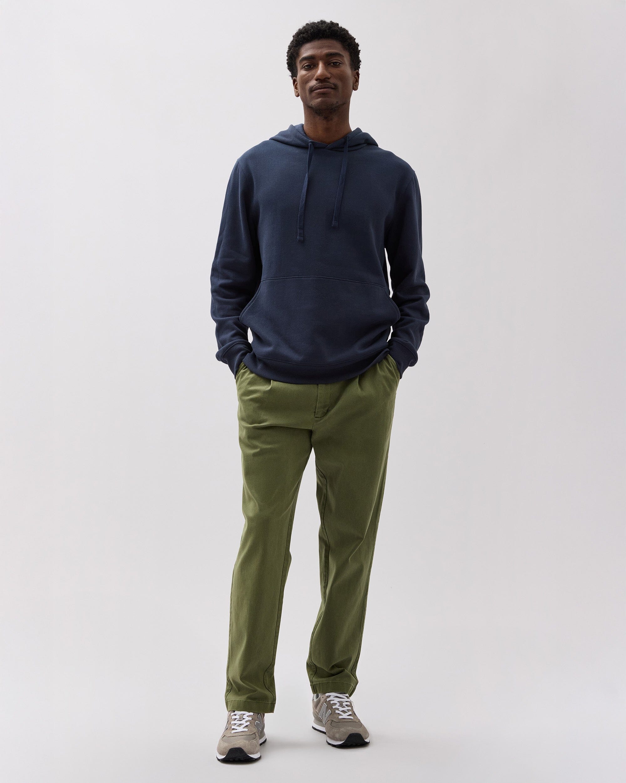 Richer Poorer - Mens Pleated Lightweight Chino - Cypress -