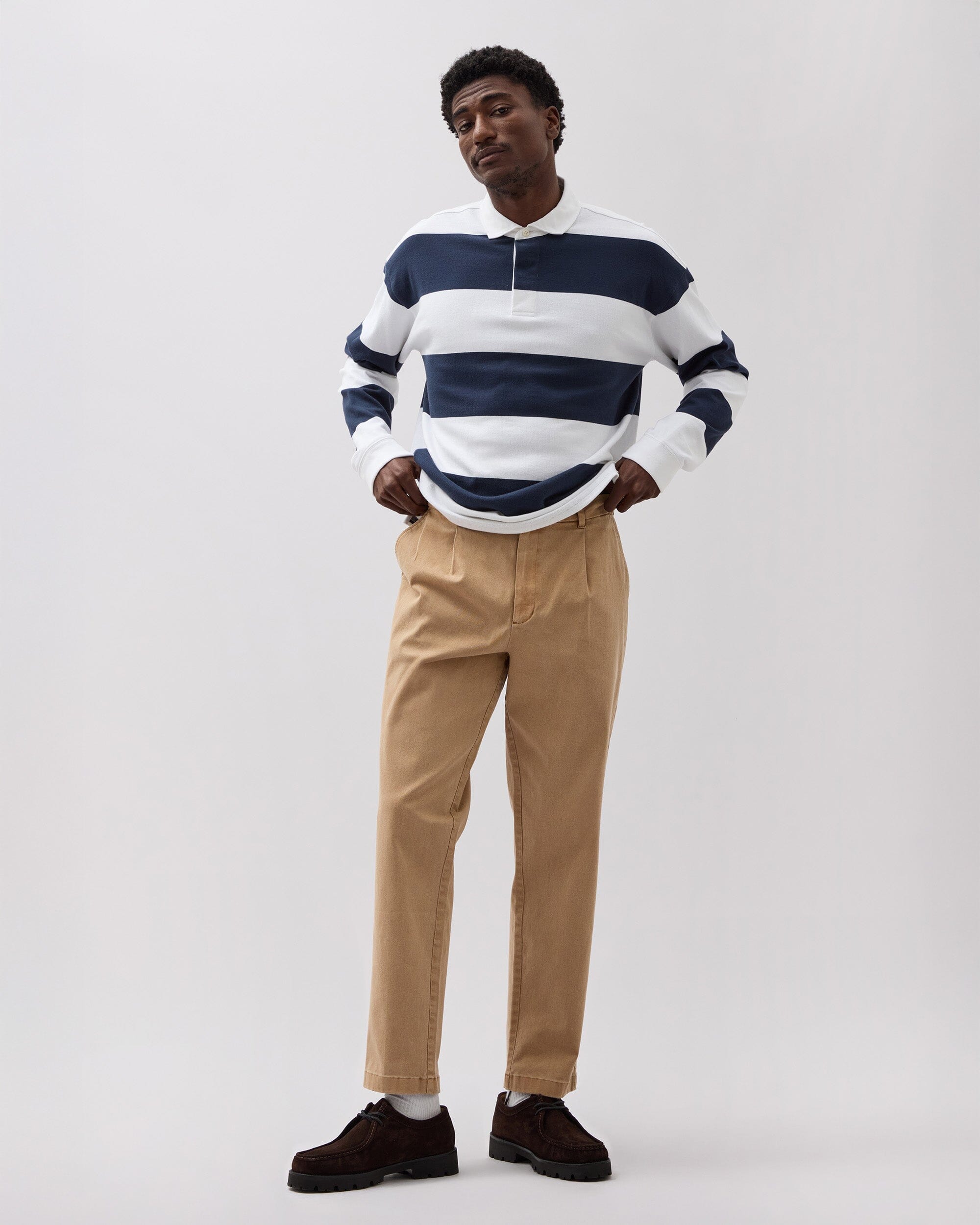 Richer Poorer - Mens Pleated Lightweight Chino - Khaki - KHAKI