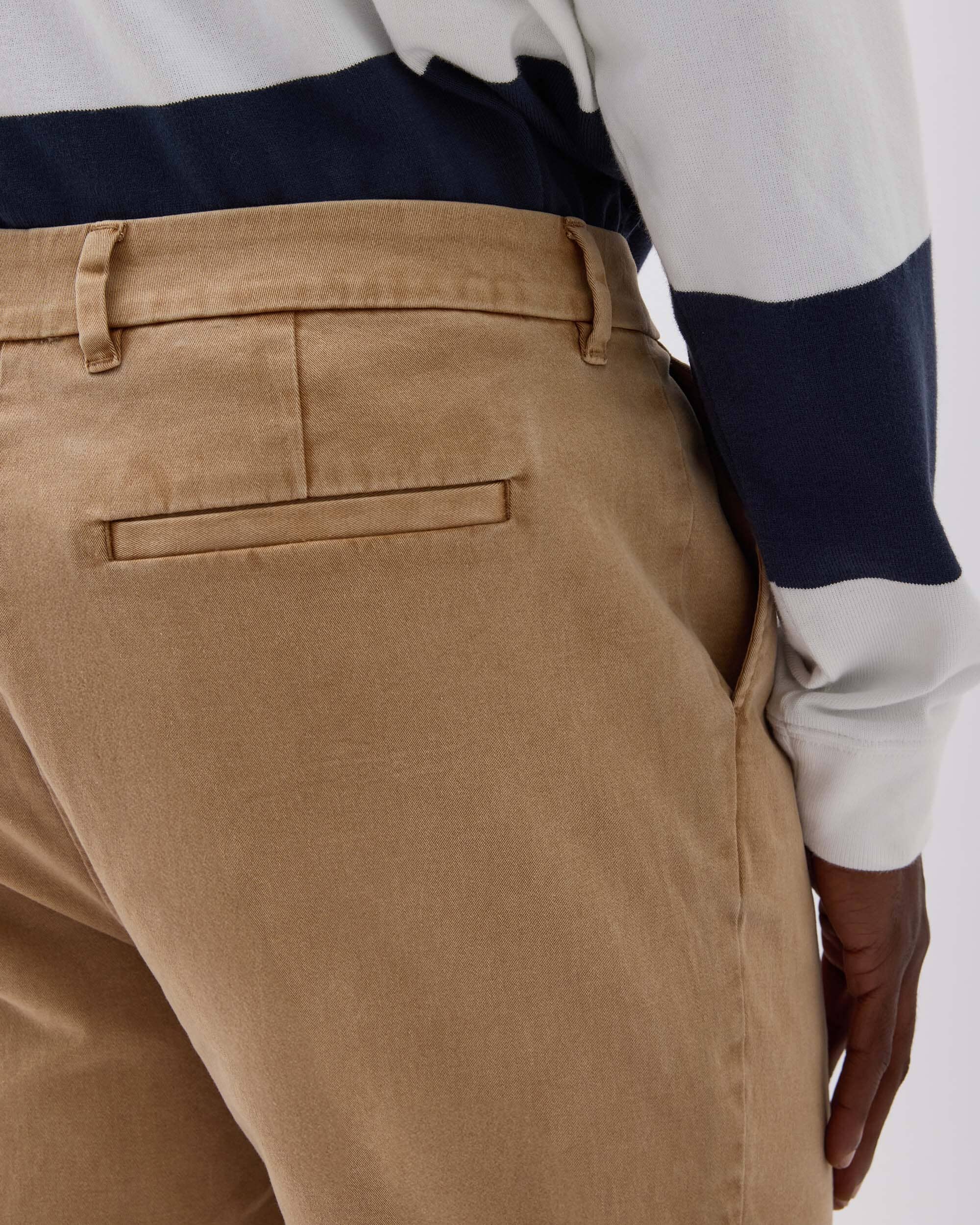 Richer Poorer - Mens Pleated Lightweight Chino - Khaki -