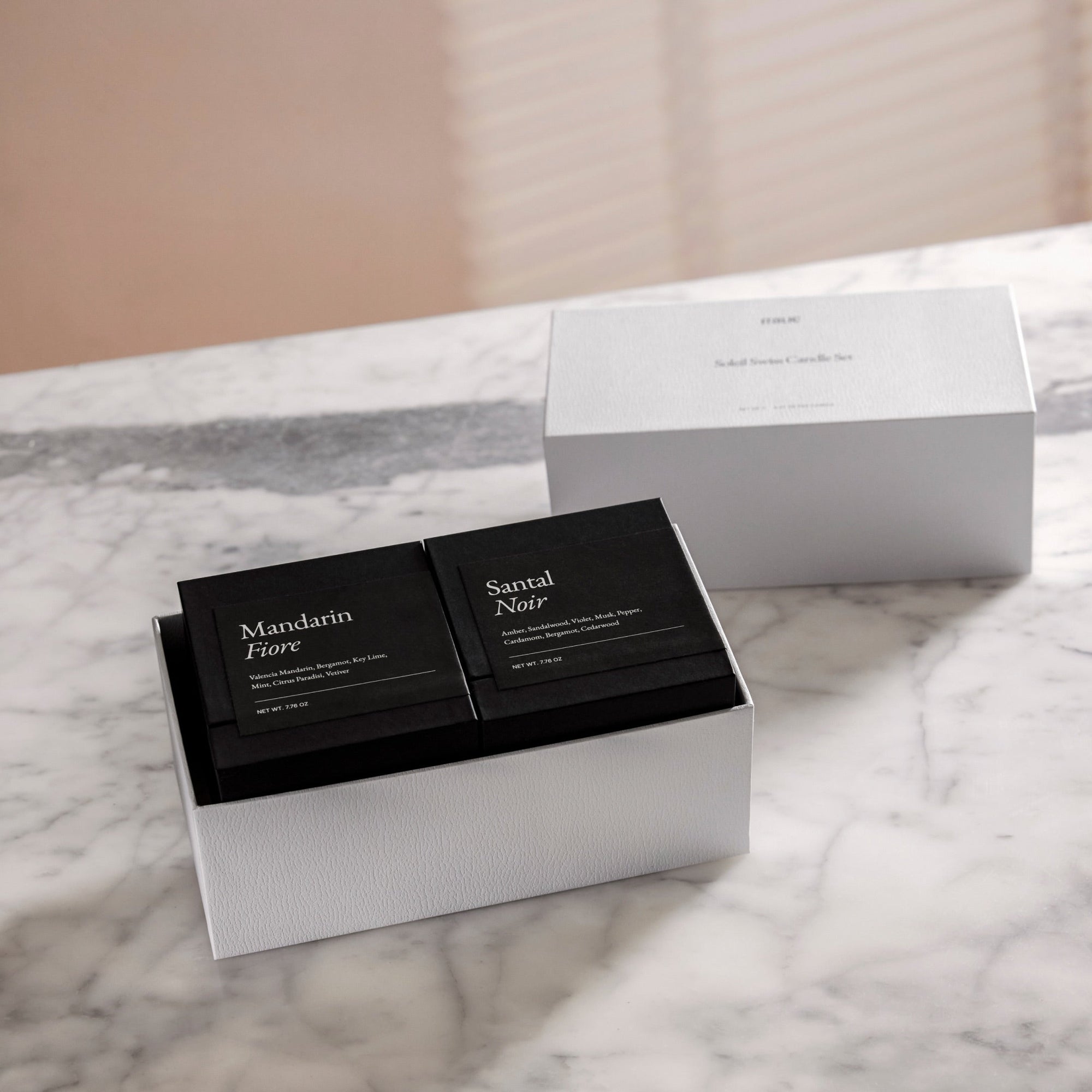 Italic - Noir Swiss Scented Glass Candle Sets -