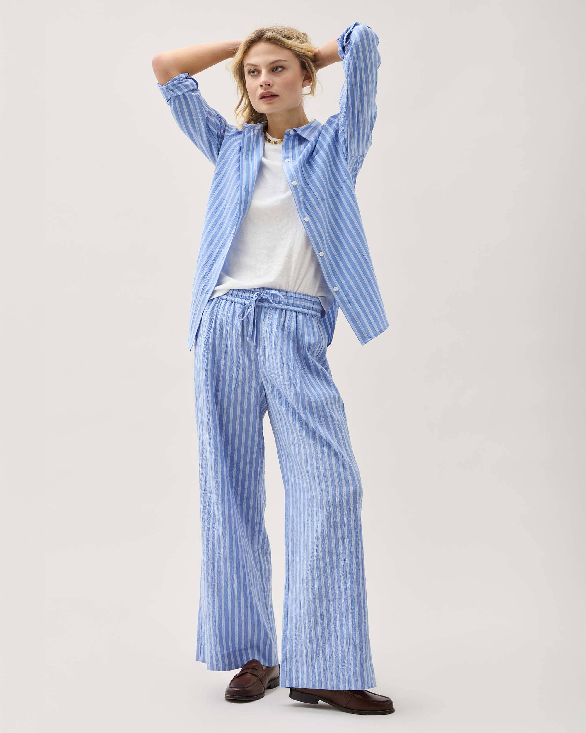 Richer Poorer - Palermo Pant - Oxford Blue Stripe - OXFORD BLUE STRIPE