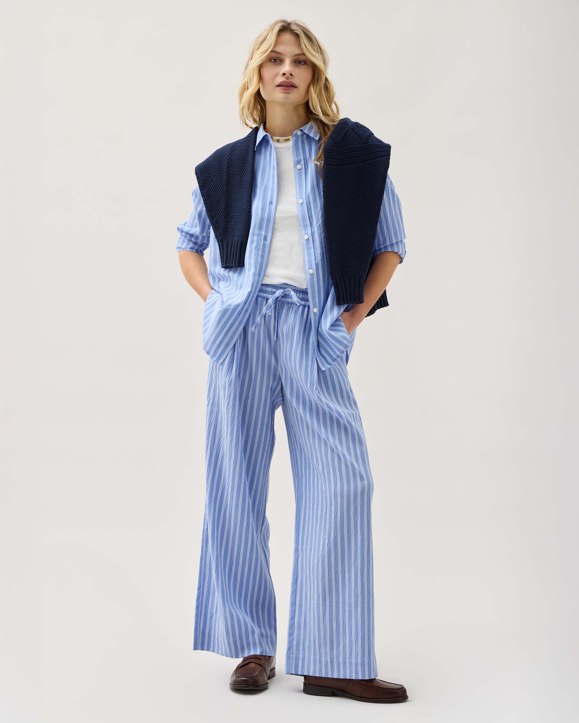 Richer Poorer - Palermo Pant - Oxford Blue Stripe -