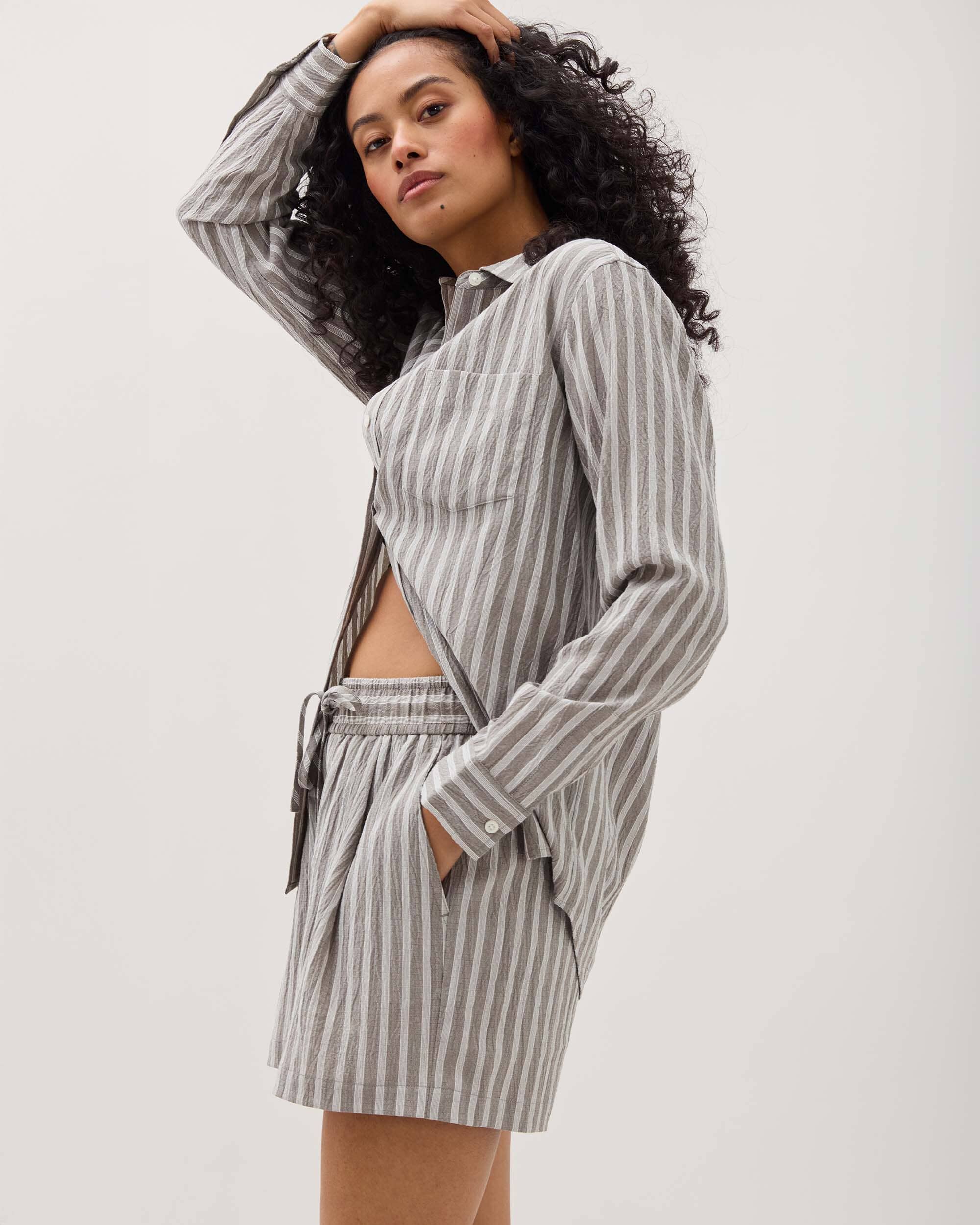 Richer Poorer - Palermo Short - Black / White Stripe - BLACK WHITE STRIPE