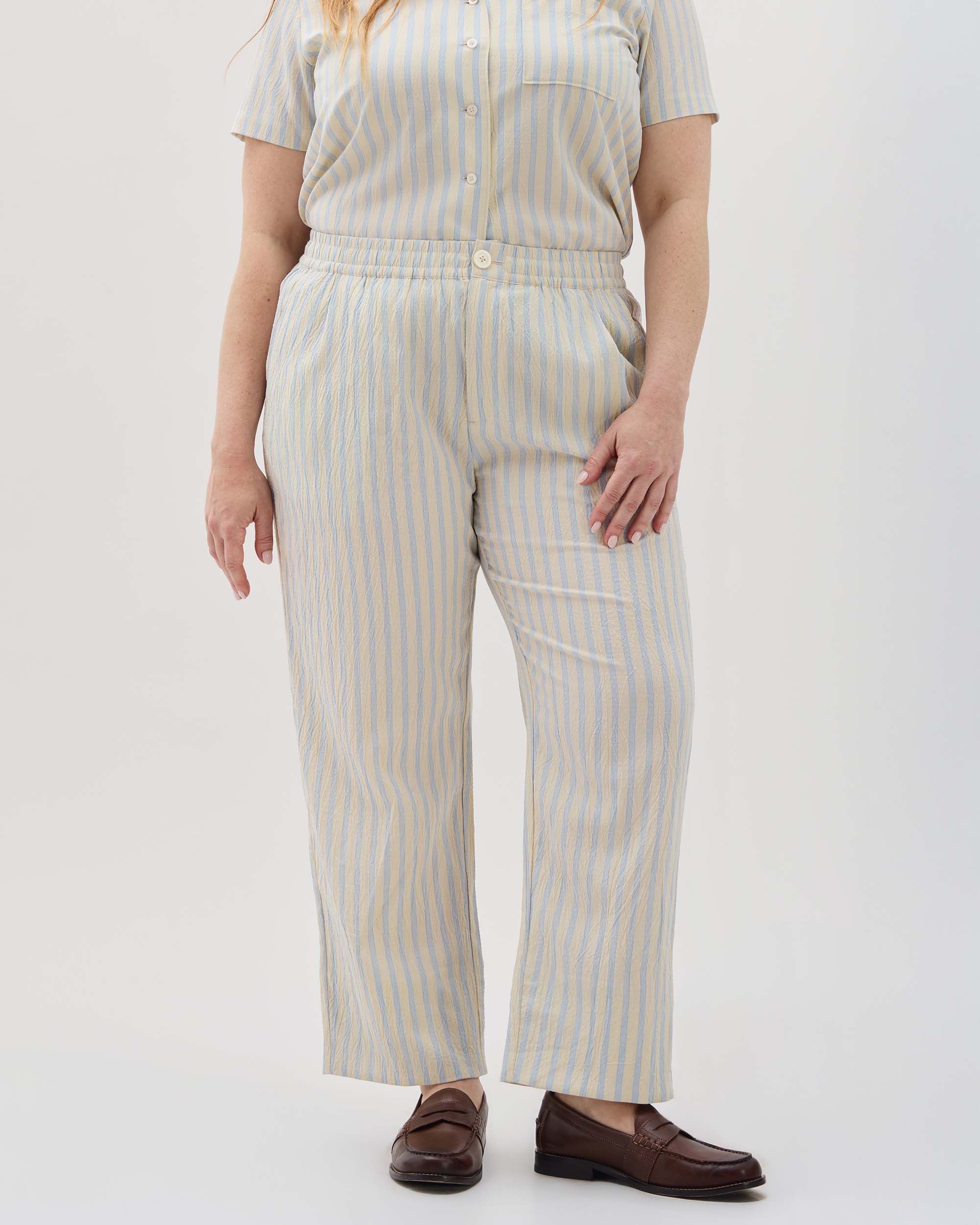 Richer Poorer - Palermo Street Pant - Vanilla Blue Stripe -