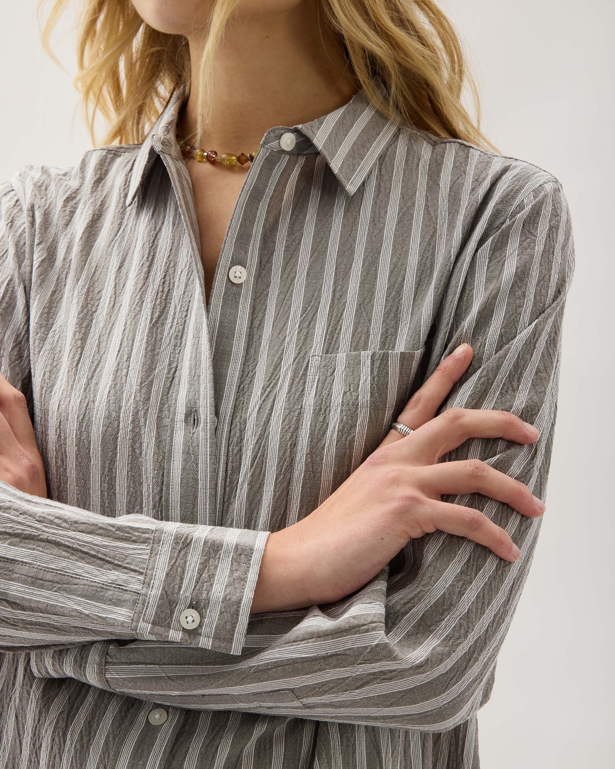 Richer Poorer - Palermo Button Up - Black Stripe -