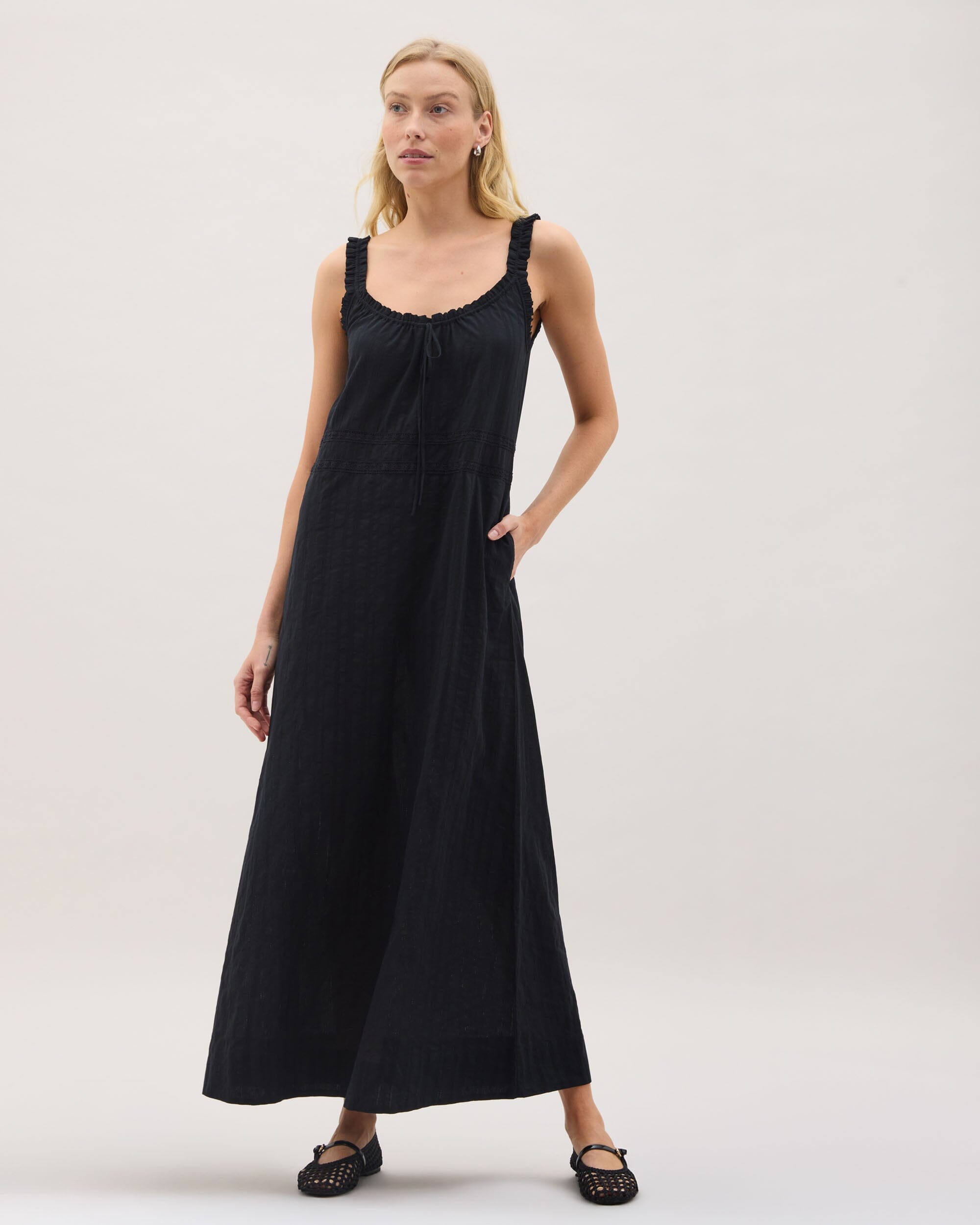 Richer Poorer - Florence Sundress - Black - BLACK