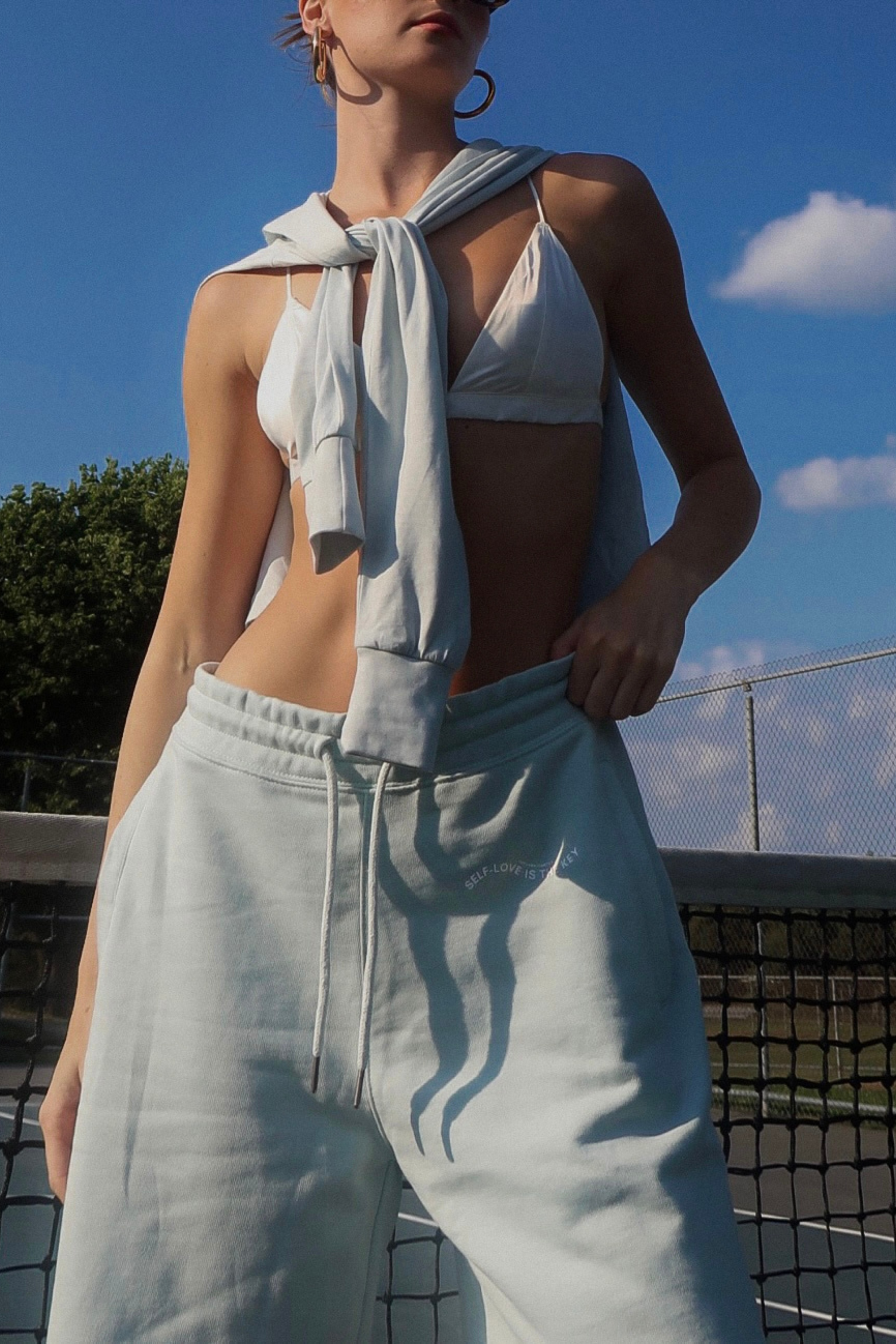 Gergana Ivanova - Organic Cotton Joggers - Sky -