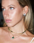 Celeste Starre - Golden Tribe Earrings - White Gold -