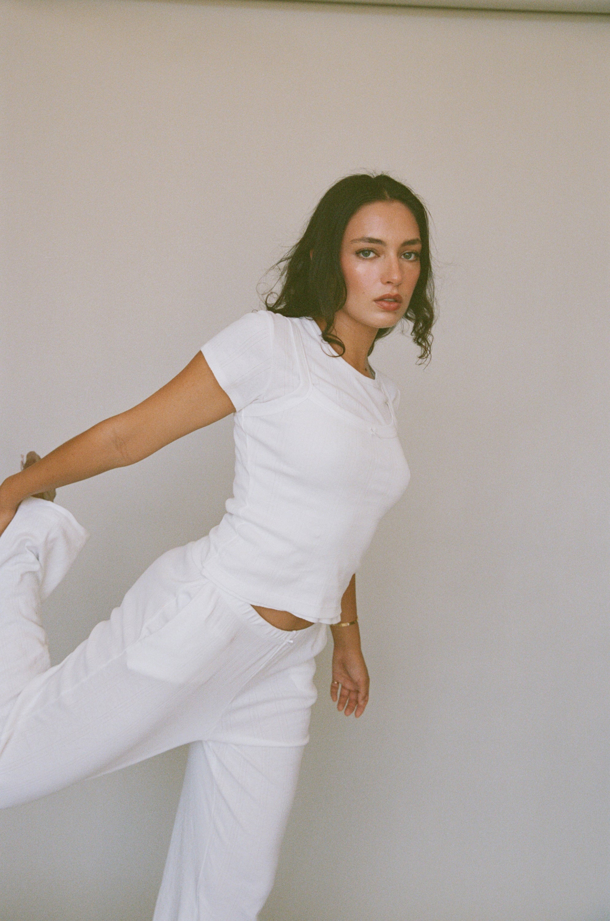 Rat Boi - Pointelle Easy Pant - Swan -