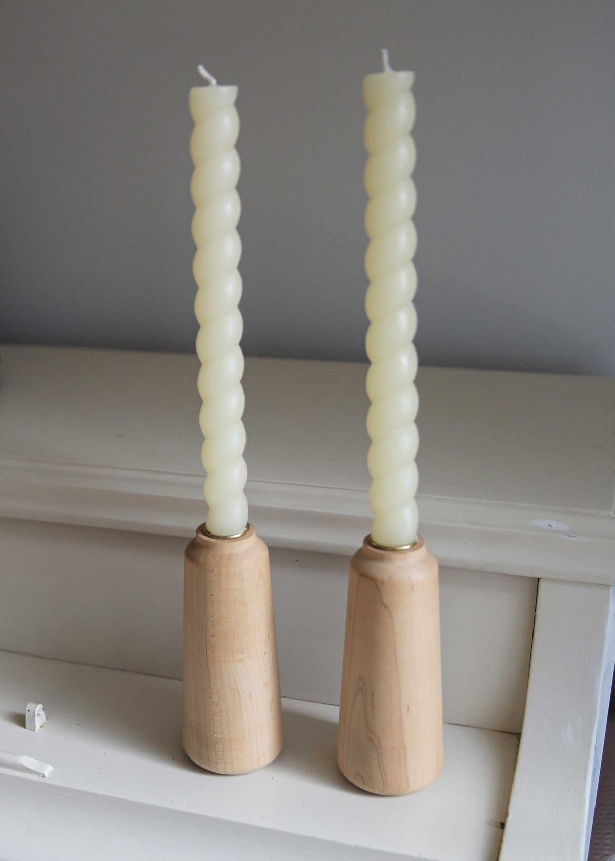 Creative Co. - Twisted Taper Candles Set of 2 - Cream -