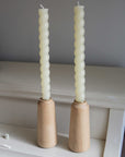 Creative Co. - Twisted Taper Candles Set of 2 - Cream -