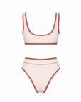 Noserider Surf Club - High Waisted Surf Bikini Bottom in Banda Lines -