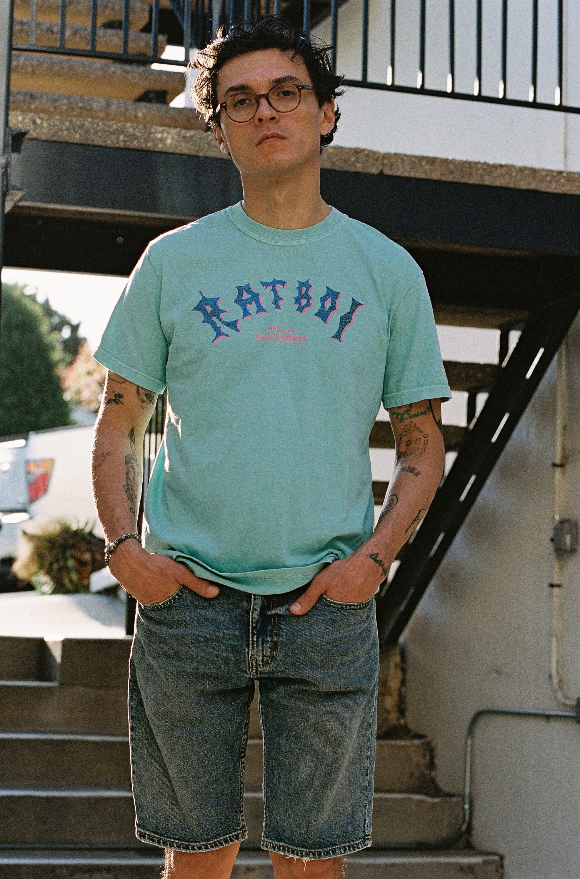 Rat Boi - Surf Logo T-Shirt - Seafoam -