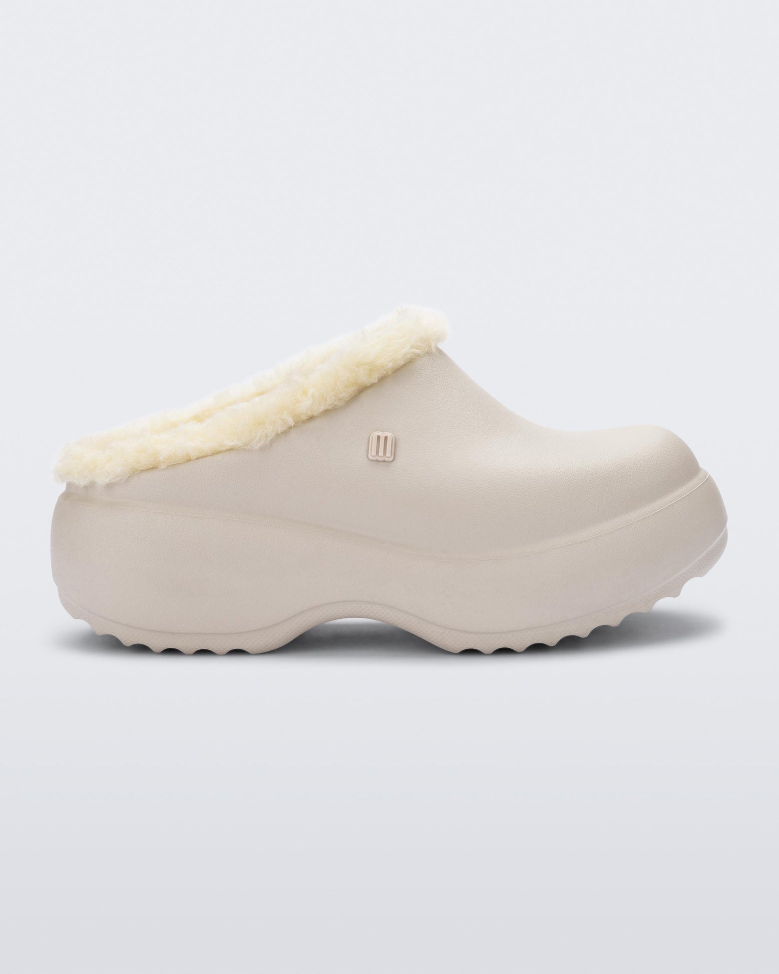 Melissa - Free Clog Fluffy Platform - Light Beige -