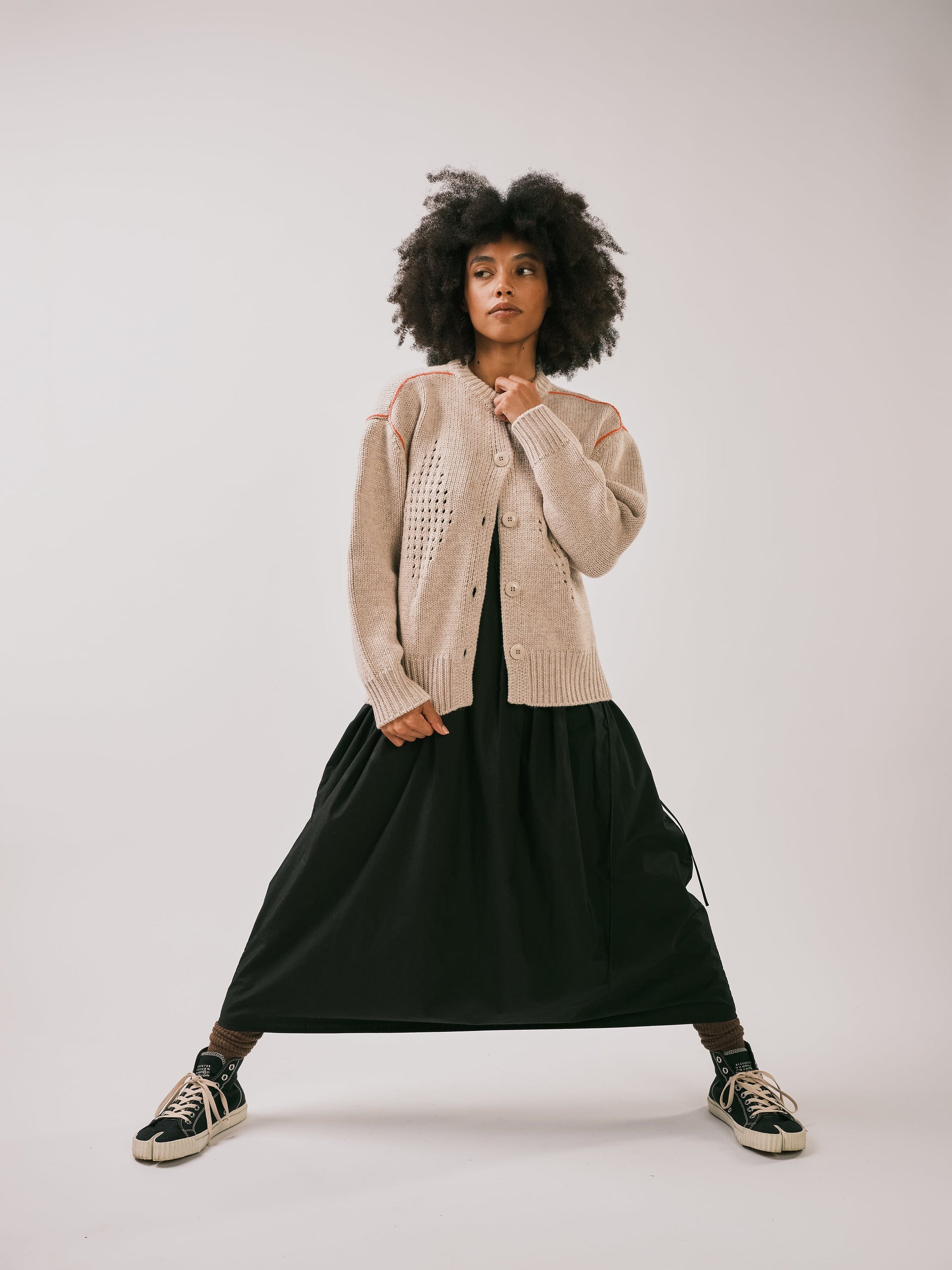 DEGEN - Diamond Eyelet Cardigan - Breeze -