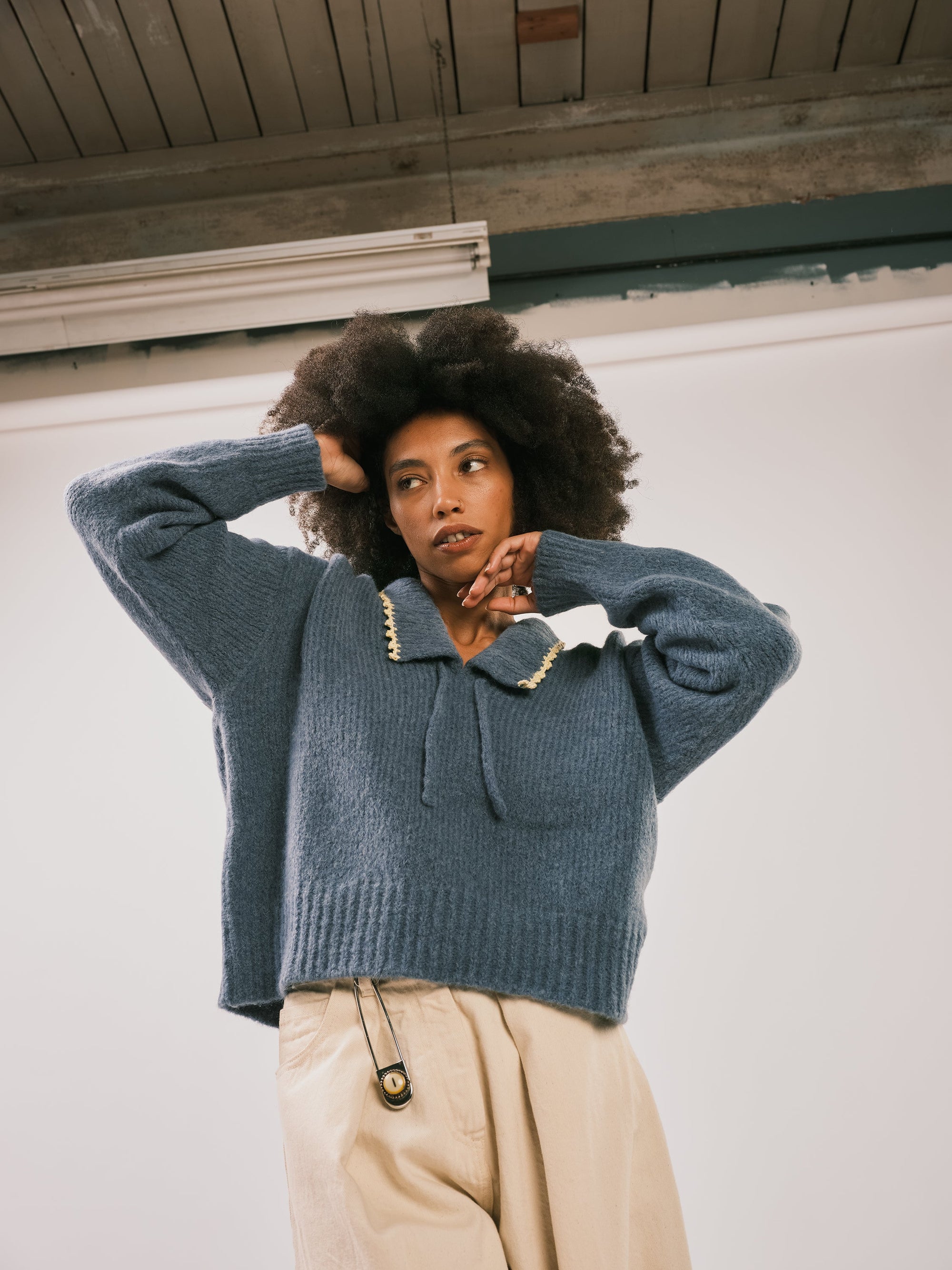 DEGEN - Maya Sweater - Lake -