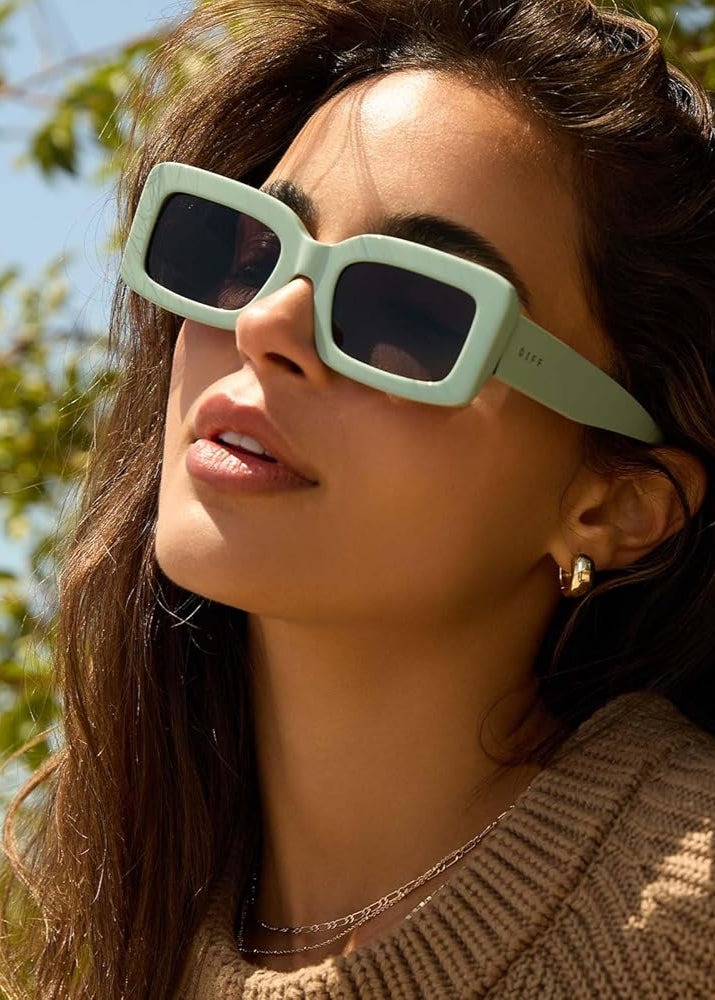 DIFF Eyewear - Indy Sunglasses - Steel Teal Grey -