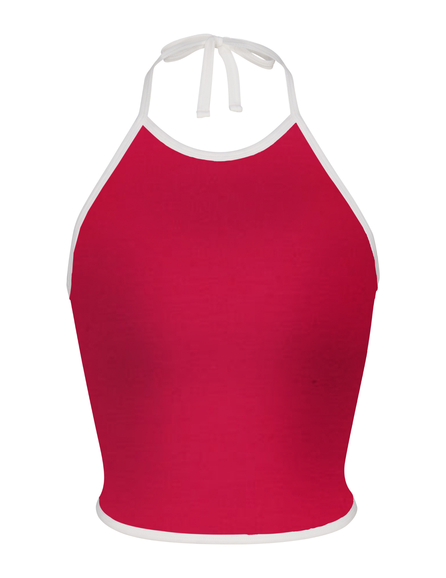 Rat Boi - Lined Contrast Halter Top - Cherry -