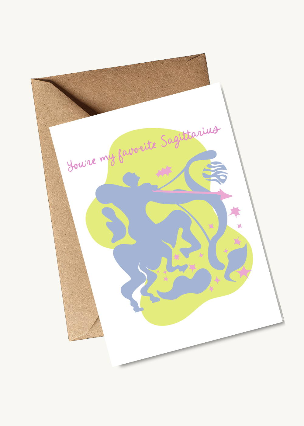 Nice Paper - Greeting Card - Sagittarius -