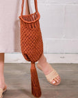 salt + umber - Lauren Silk Woven Tassle Bag -