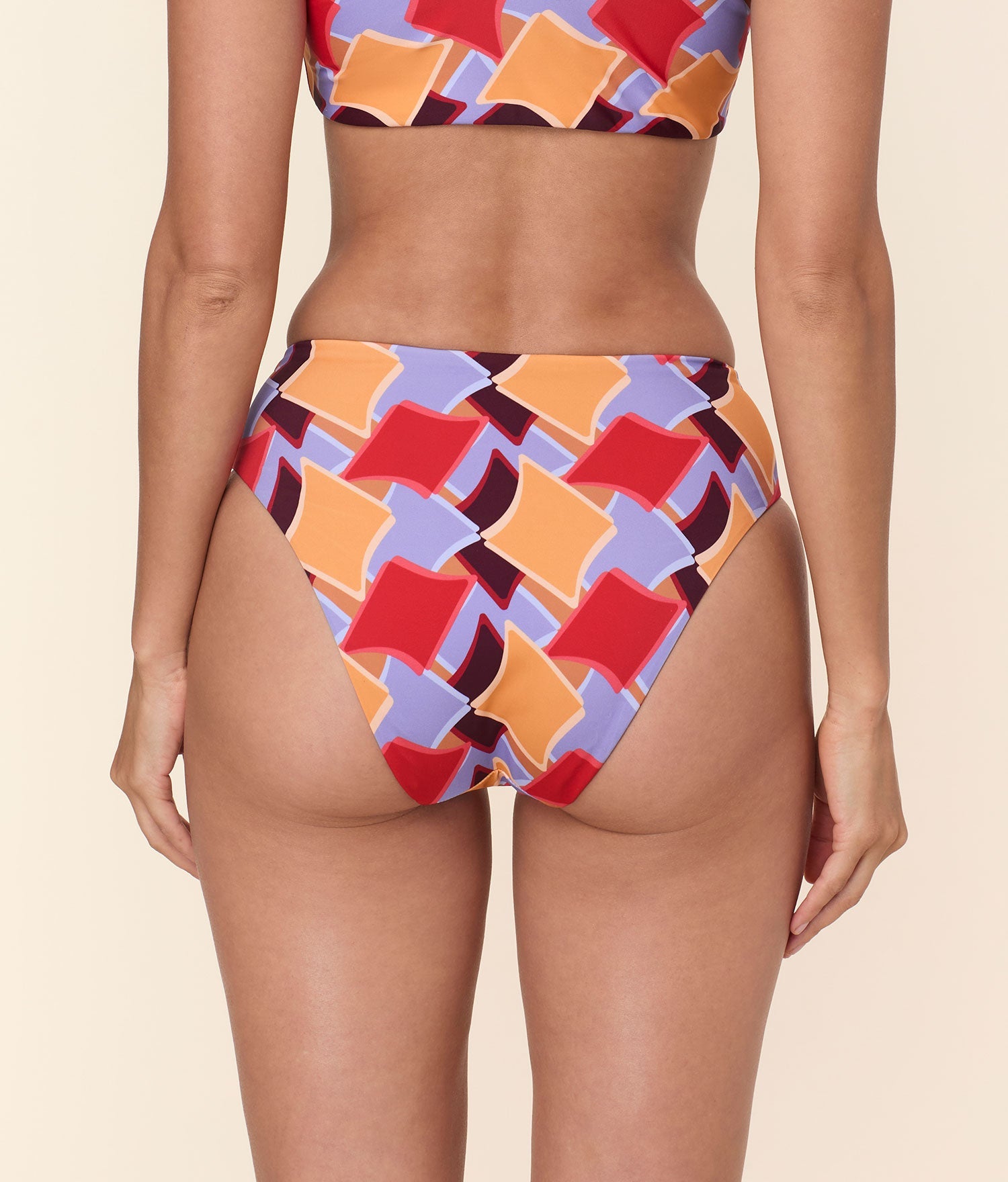 Andie Swim - The 90s High Waist Bikini Bottom - Mod Geo -