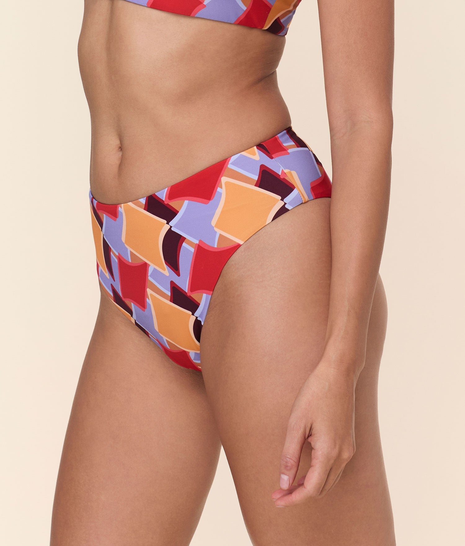 Andie Swim - The 90s High Waist Bikini Bottom - Mod Geo -