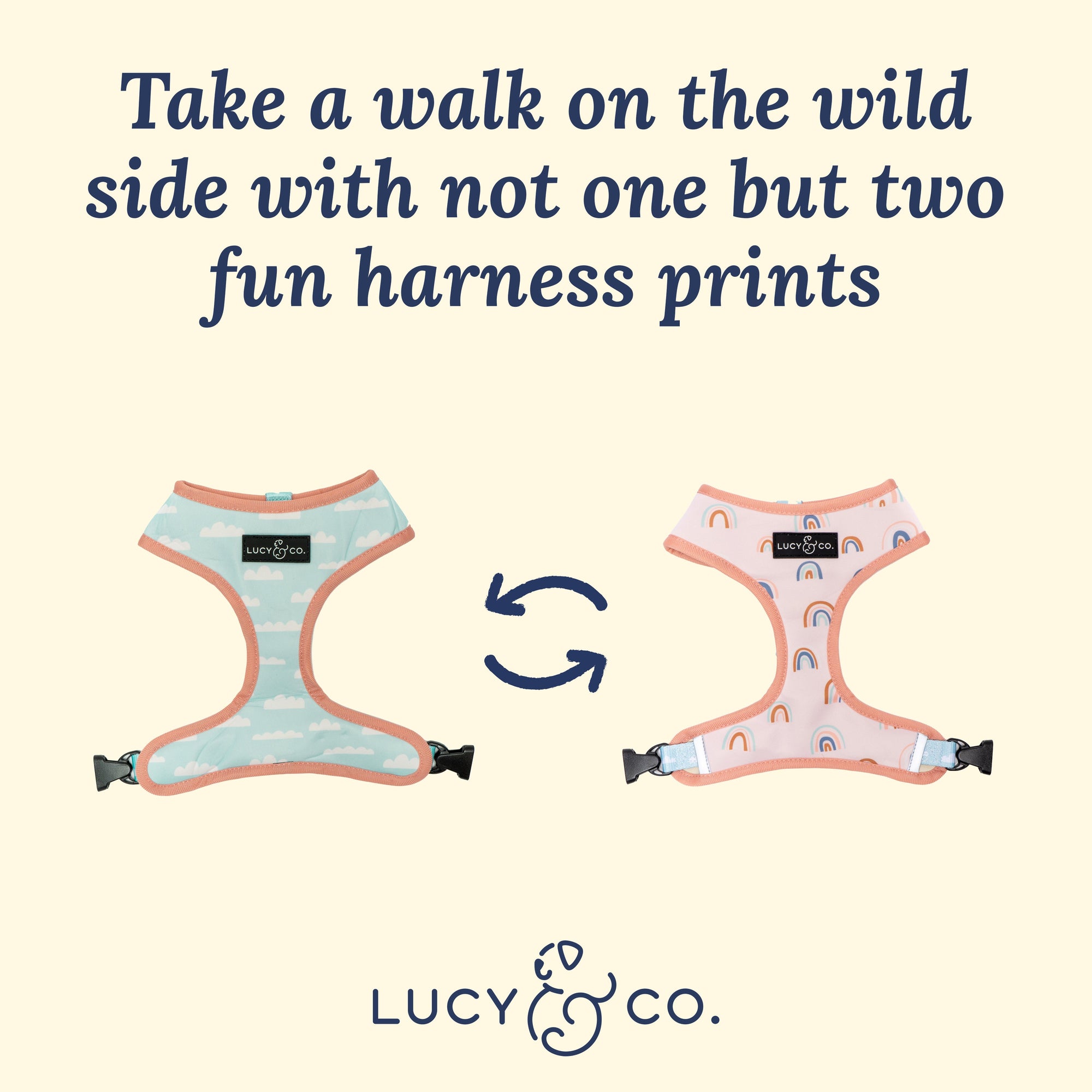 Lucy & Co. - In the Clouds Reversible Harness -