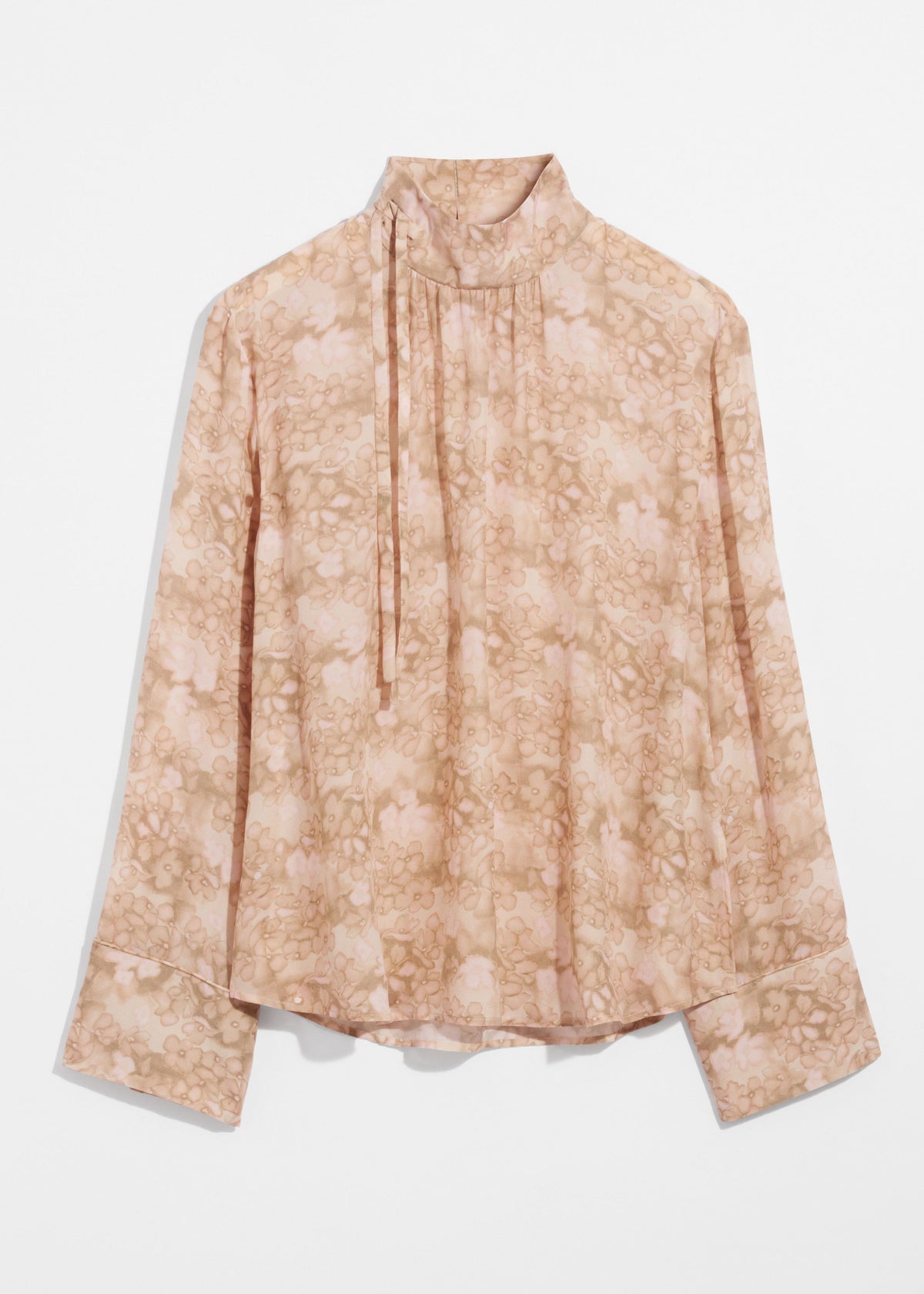 & Other Stories - Zora Silk Blouse - Orange -