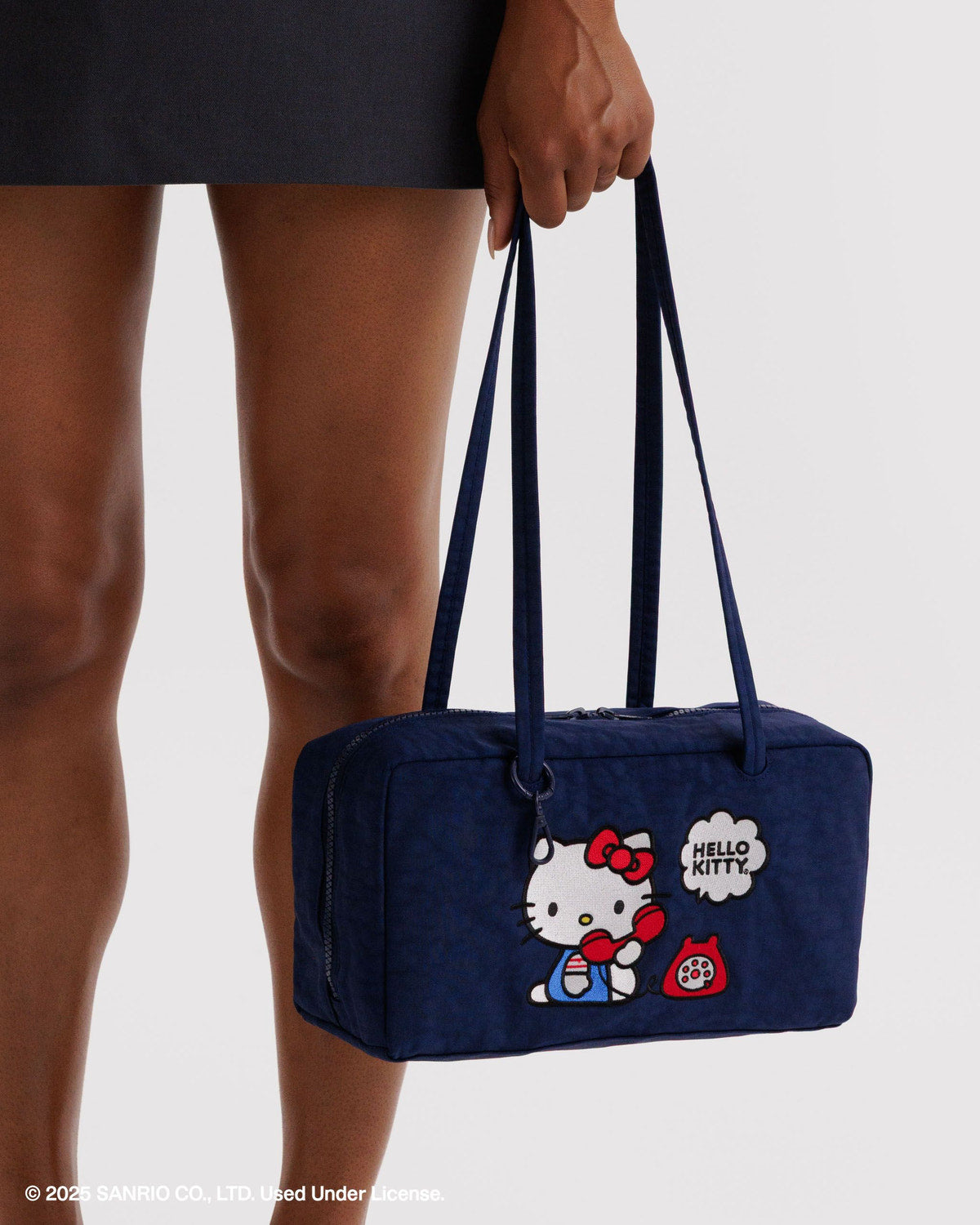 Baggu - Nylon Bowler Bag - Embroidered Hello Kitty Phone -