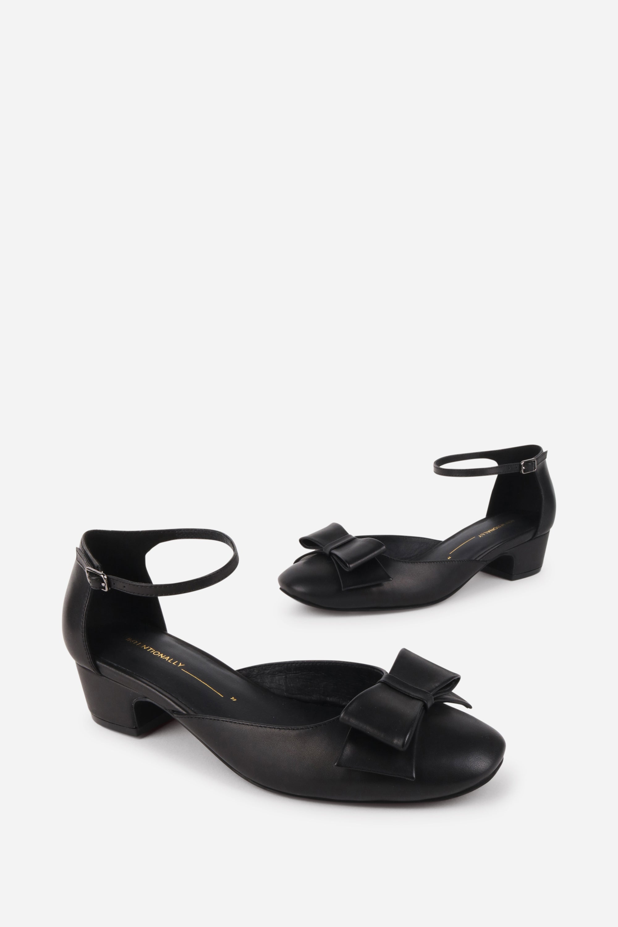 Intentionally Blank - Accord Mary Jane Heel - BLACK LEATHER