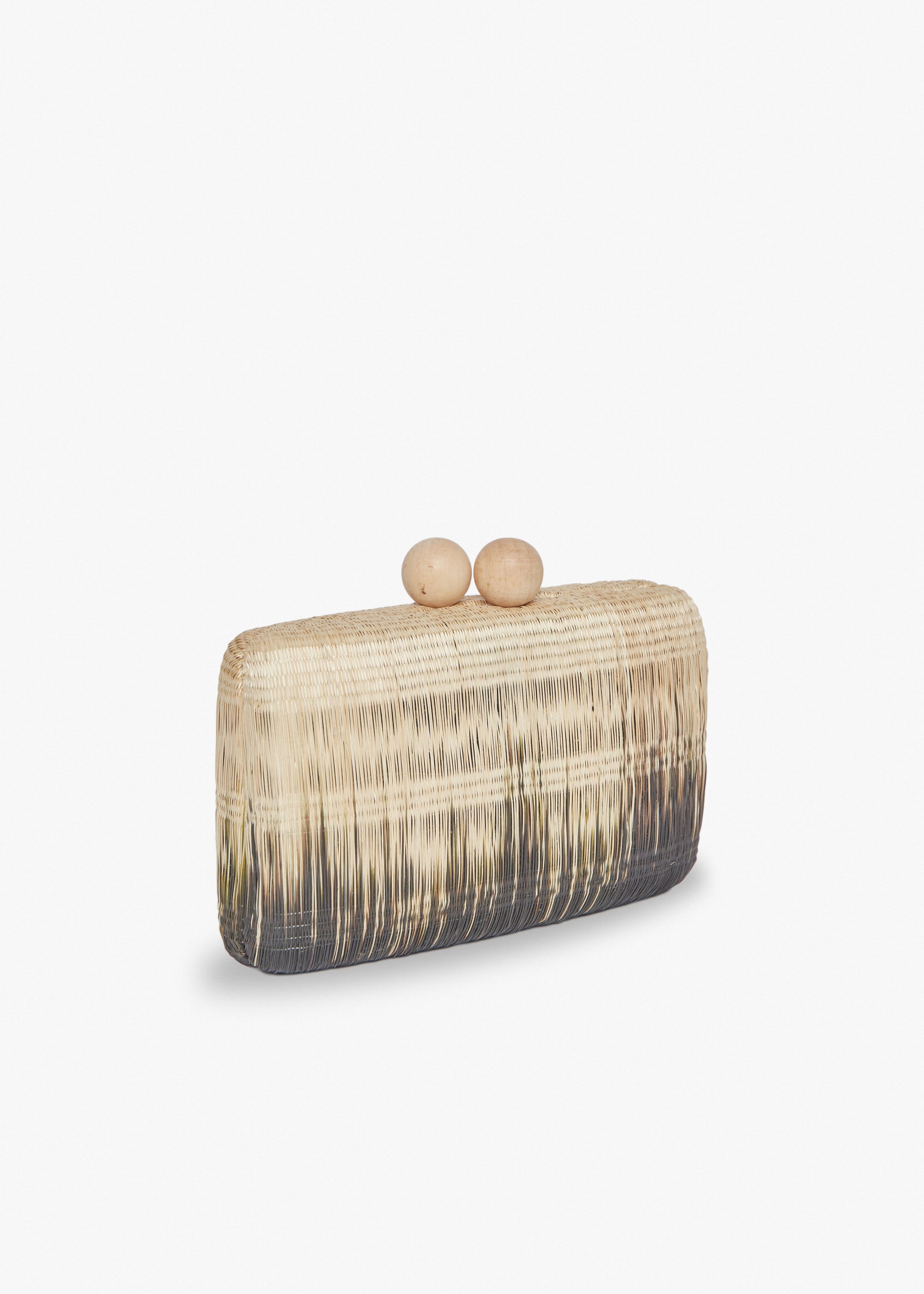 Kayu - Akna Woven Ombre Straw Clutch Bag -