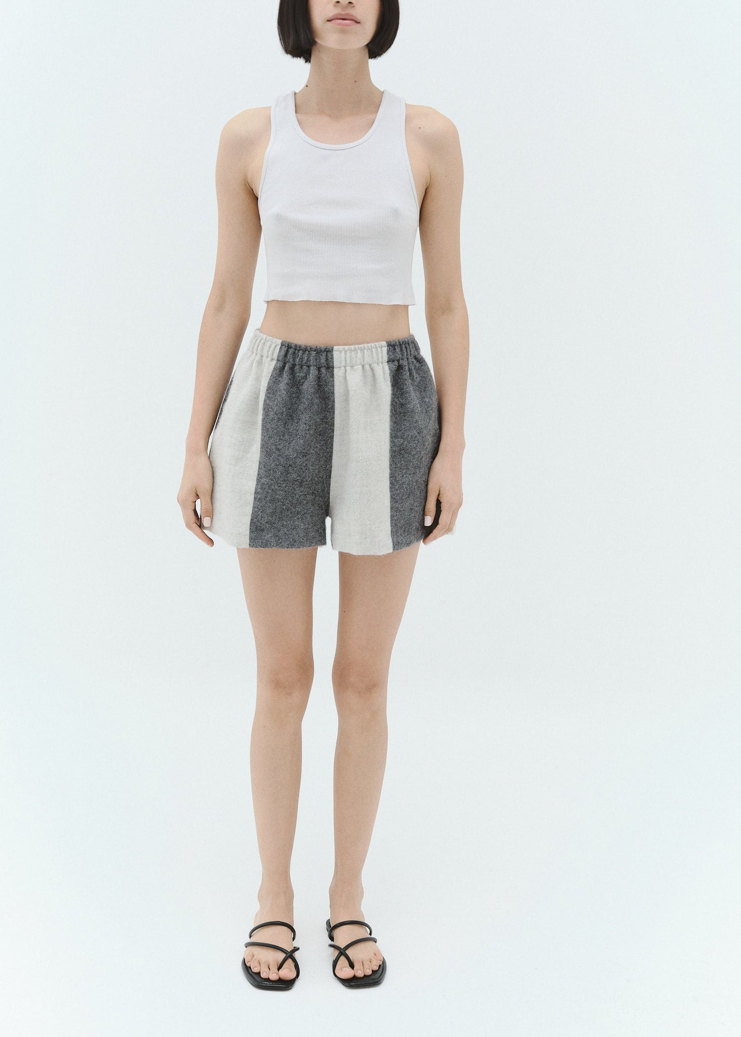 Loti - Alana Boxer Shorts - Grey Patchwork -