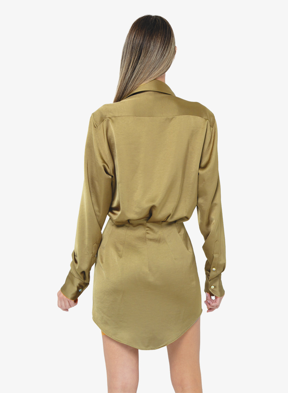 JBQ - Althea Dress - Pine Satin -