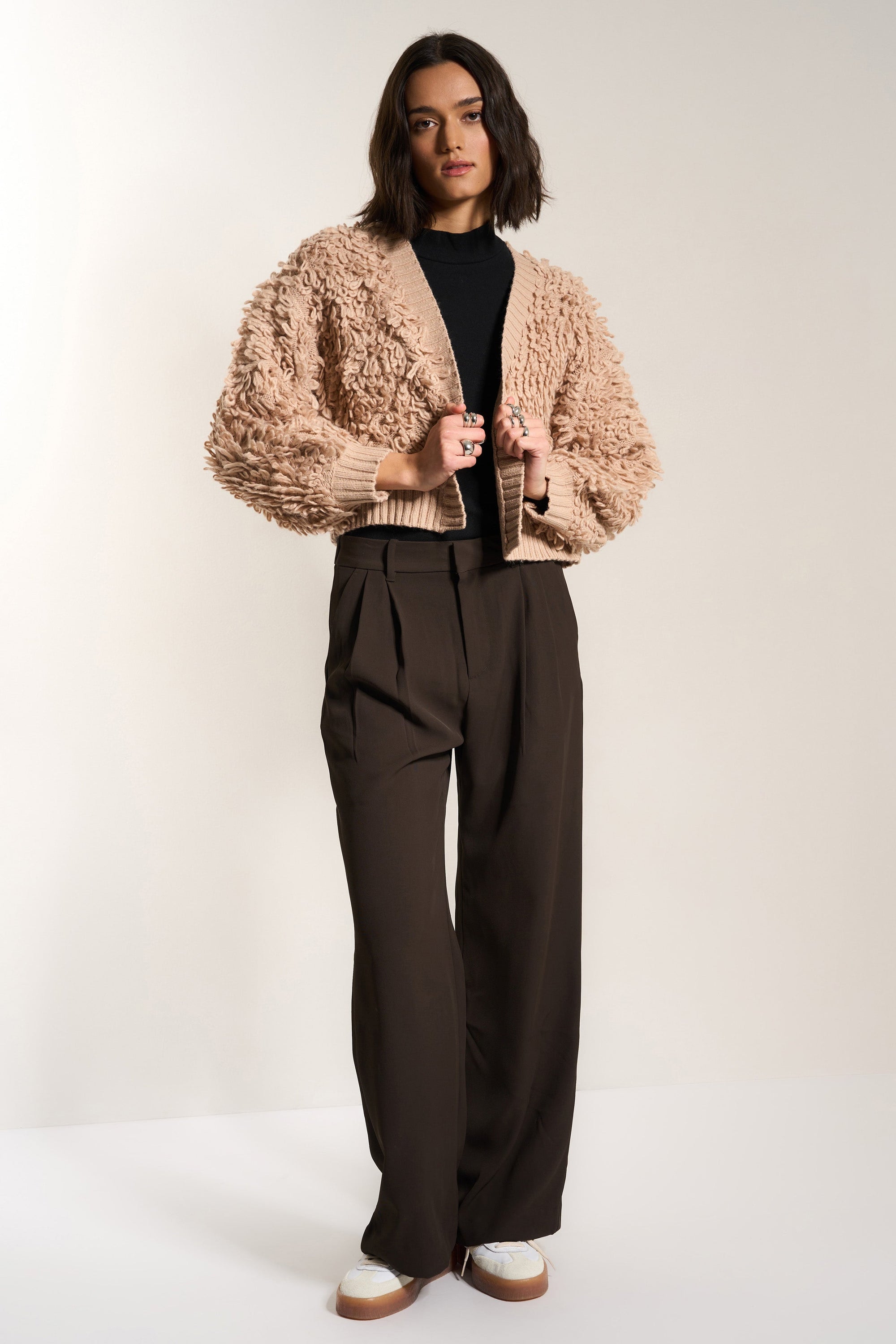 Callahan Knitwear - Amara Cardi - Raw Umber -