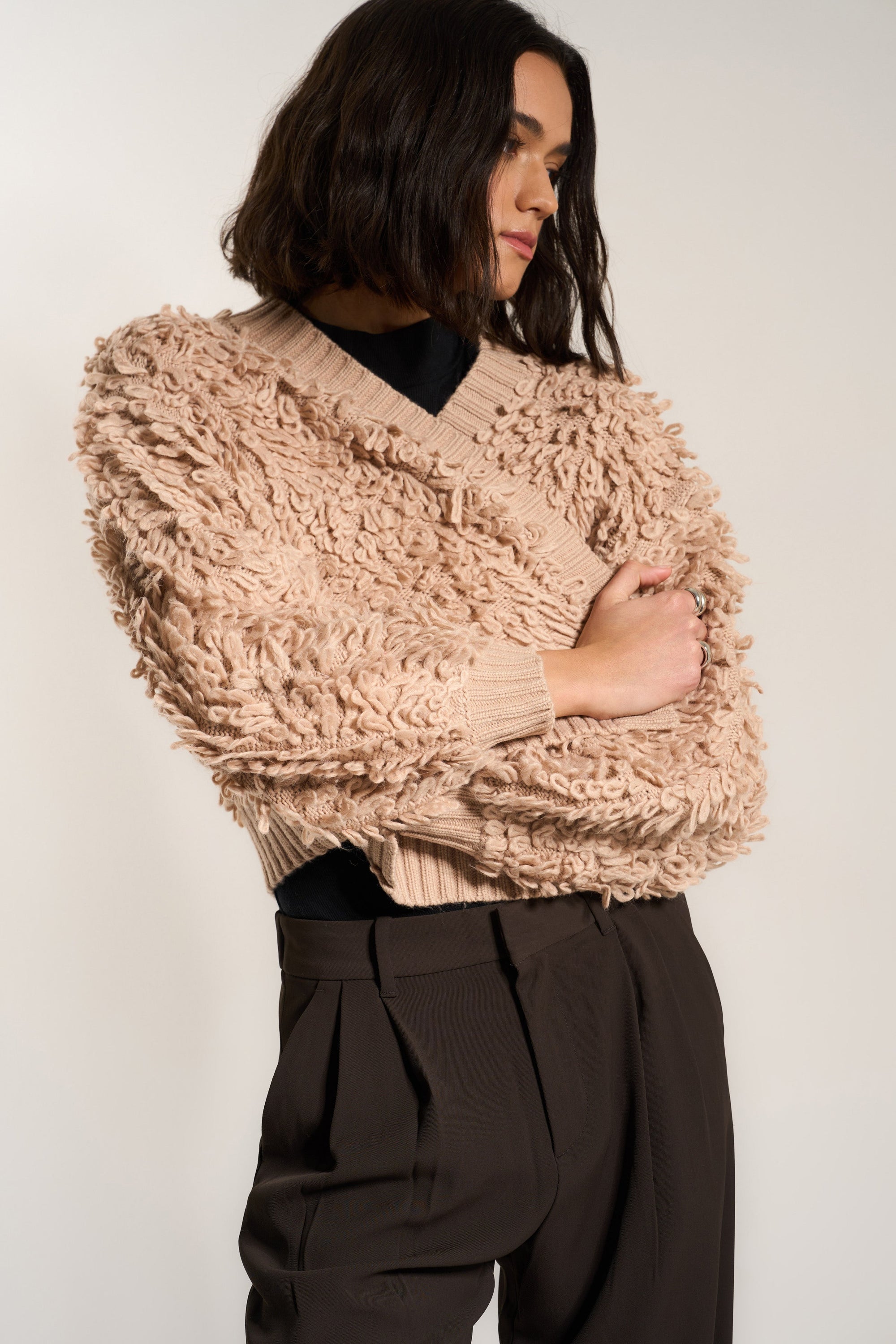 Callahan Knitwear - Amara Cardi - Raw Umber -