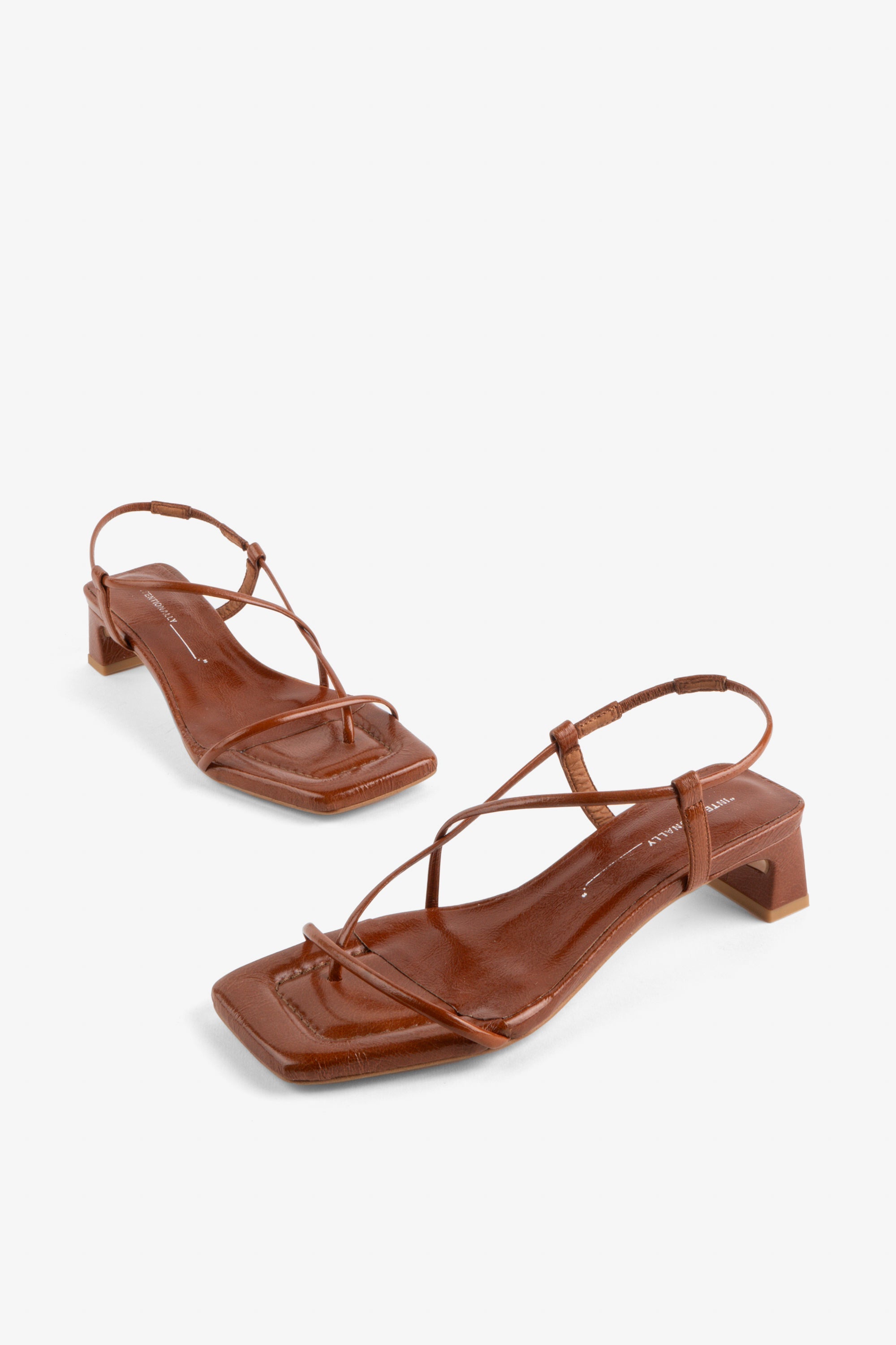 Intentionally Blank - Anca Patent Leather Heel - CHESTNUT PATENT LEATHER