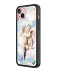 wildflower iphone case 15 plus angels blue white