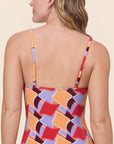 Andie Swim - The Amalfi One Piece - Mod Geo, Long Torso -