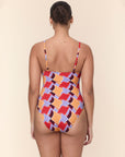 Andie Swim - The Amalfi One Piece - Mod Geo, Long Torso -