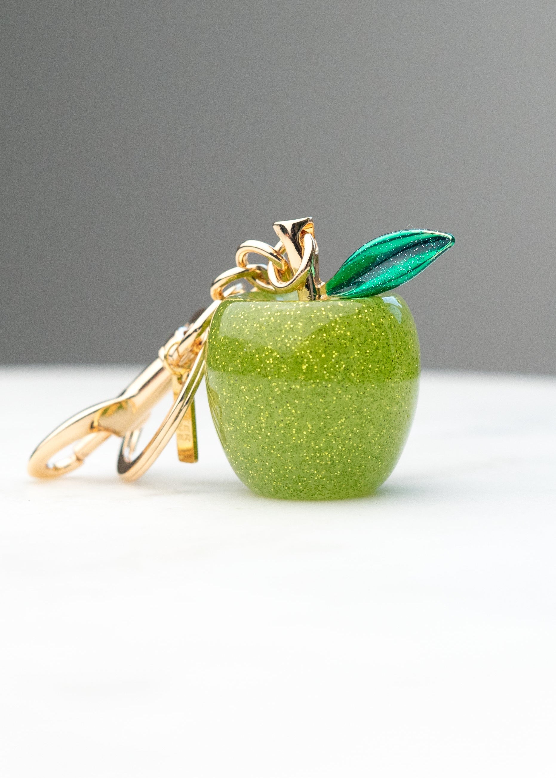 Peter + June - Apple Jax Bag Charm - 18K Gold Plated + Green -